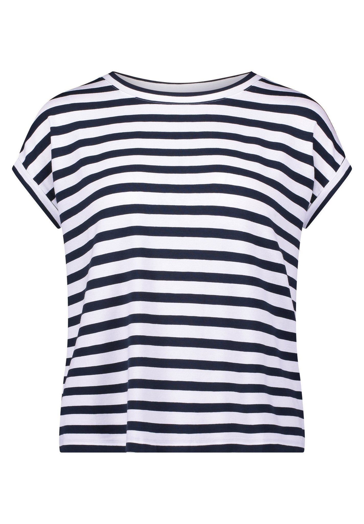 Betty & Co Damen T-Shirts Dark Blue/White