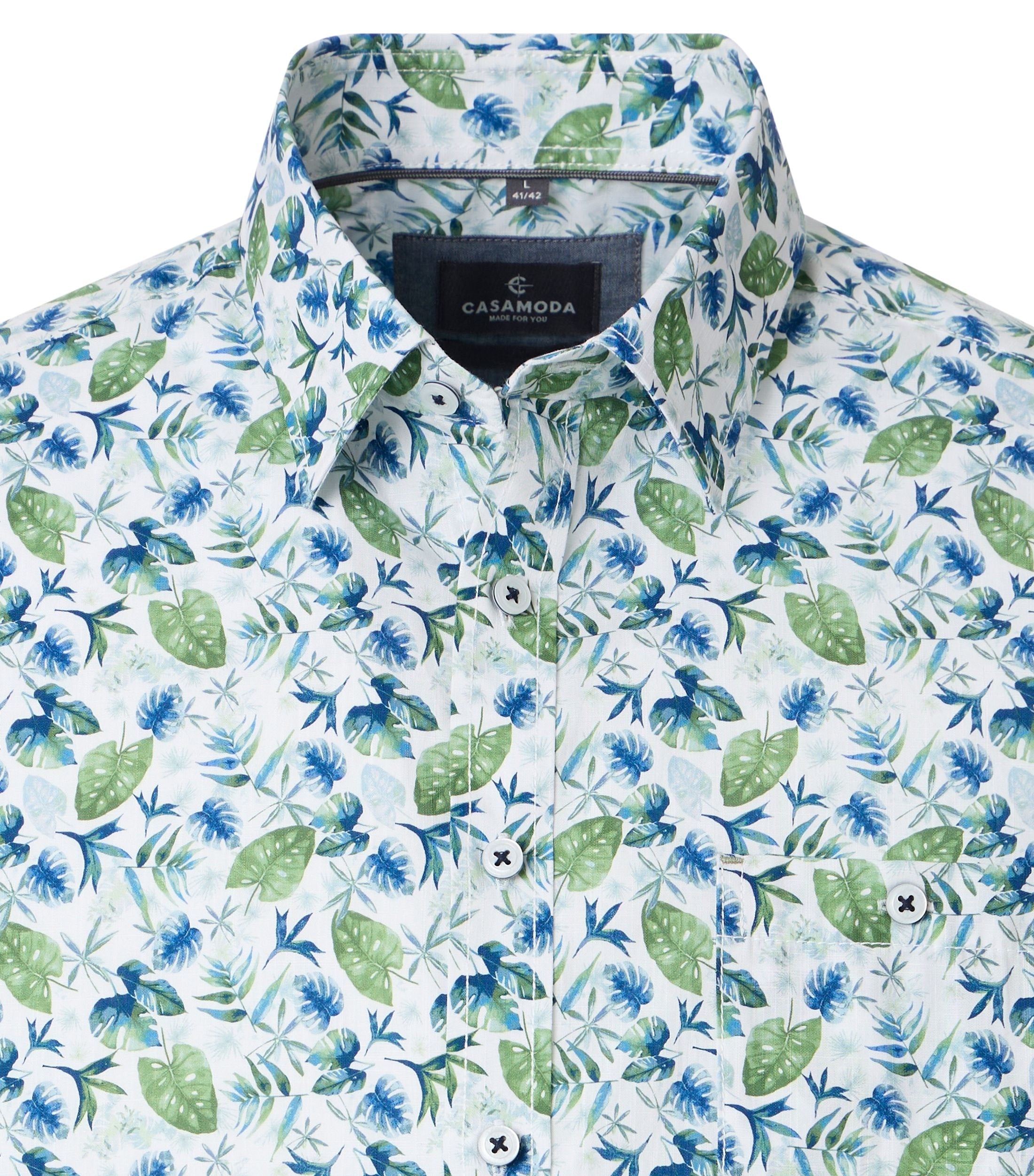 Casa Moda Herren Hemden kurz Gruen
