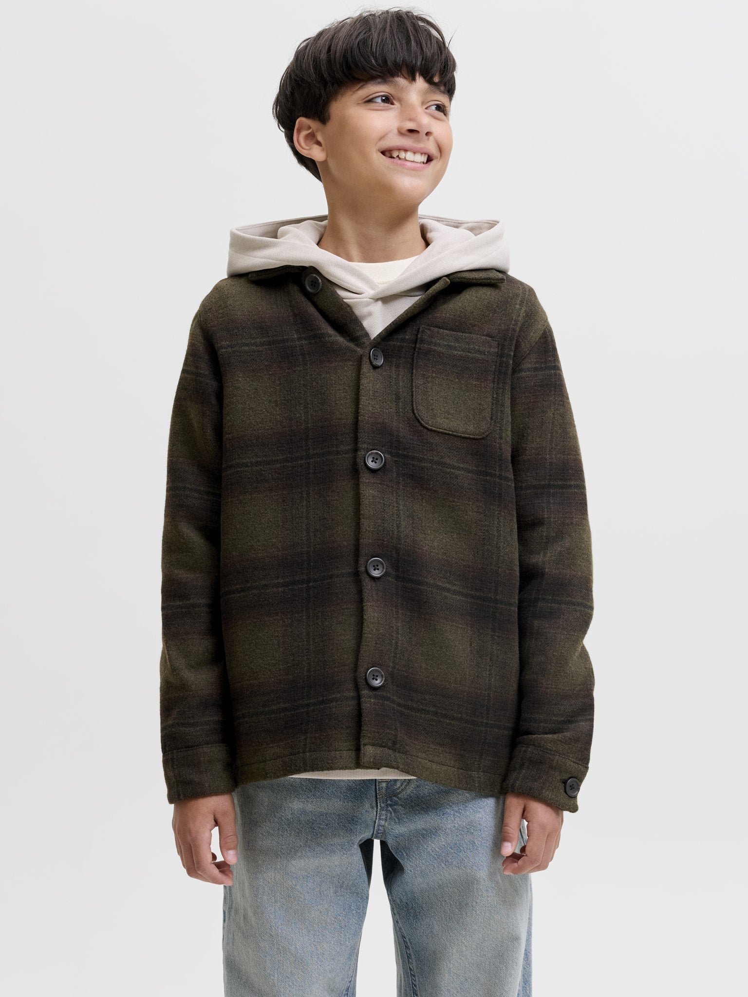 Jack & Jones Herren Hemden lang Olive Night/Che