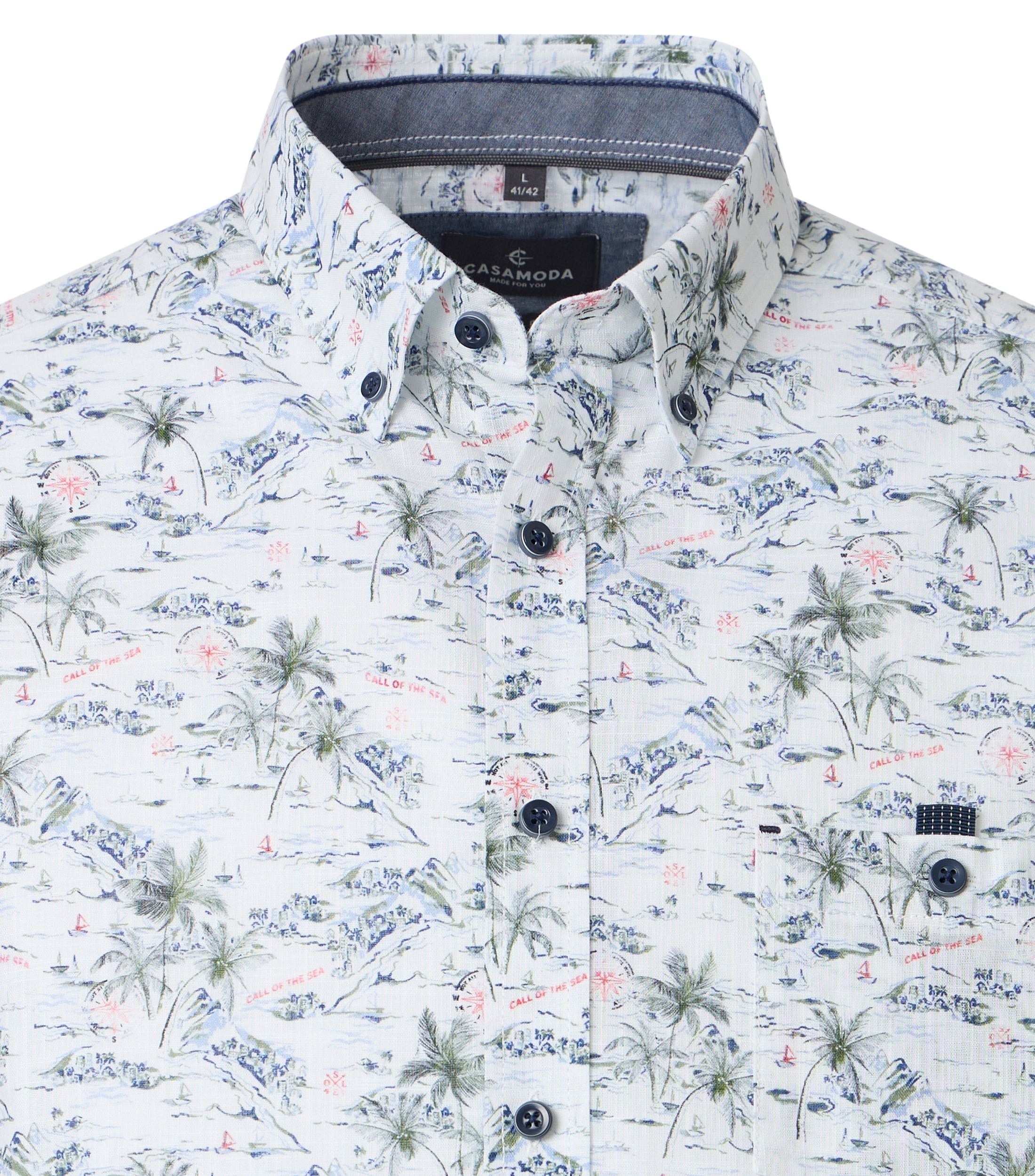 Casa Moda Herren Hemden kurz Gruen