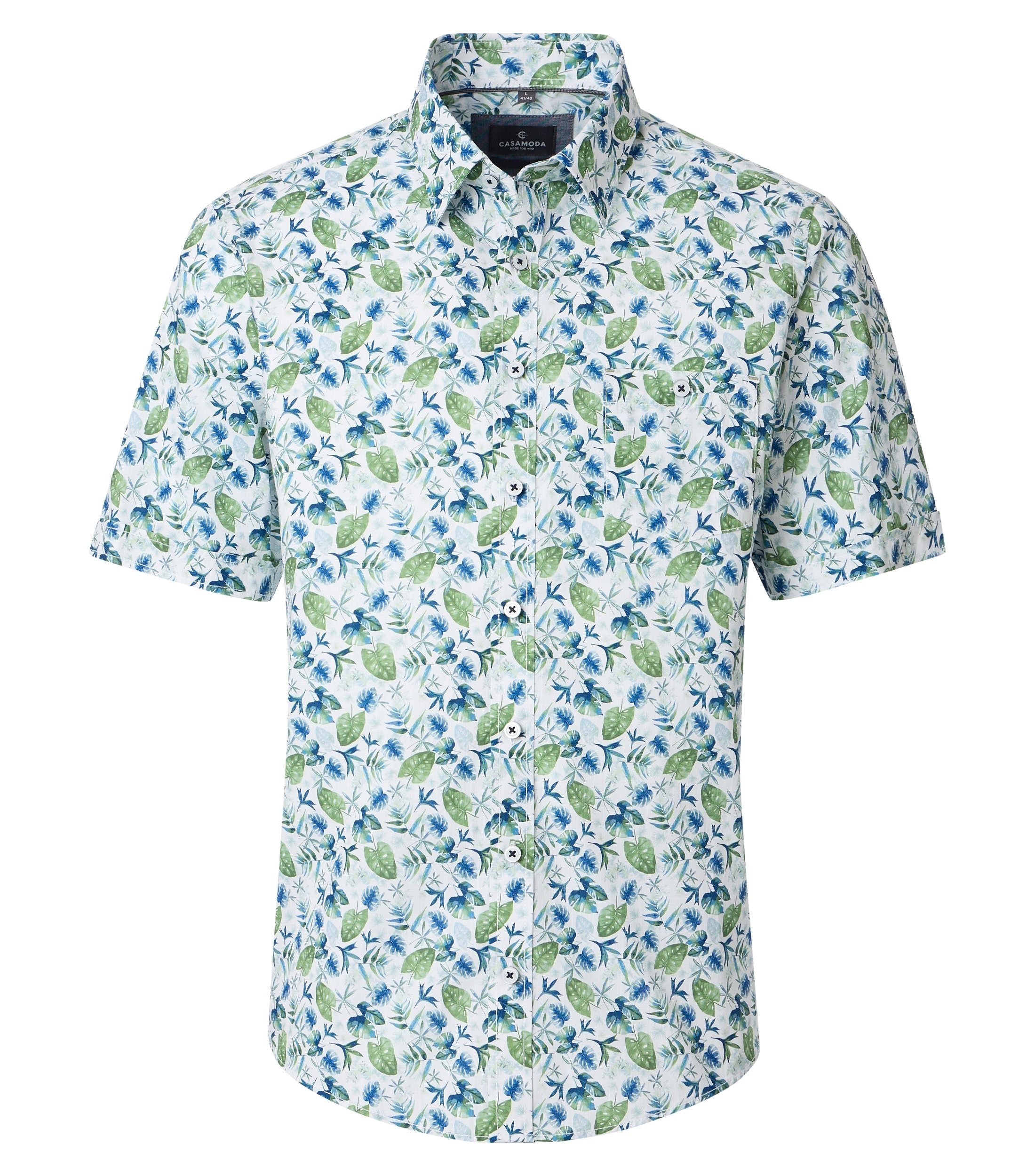 Casa Moda Herren Hemden kurz Gruen