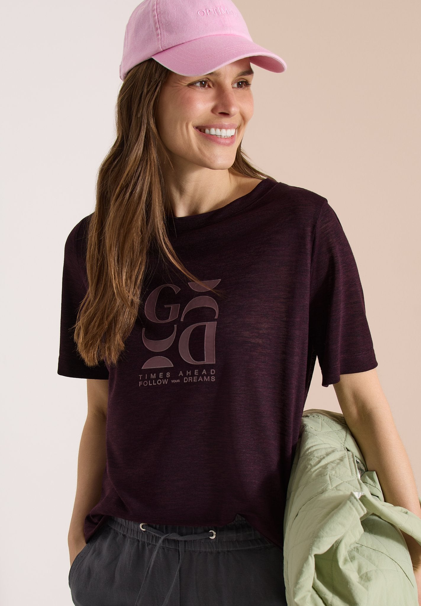 Cecil Damen T-Shirts Rich Burg