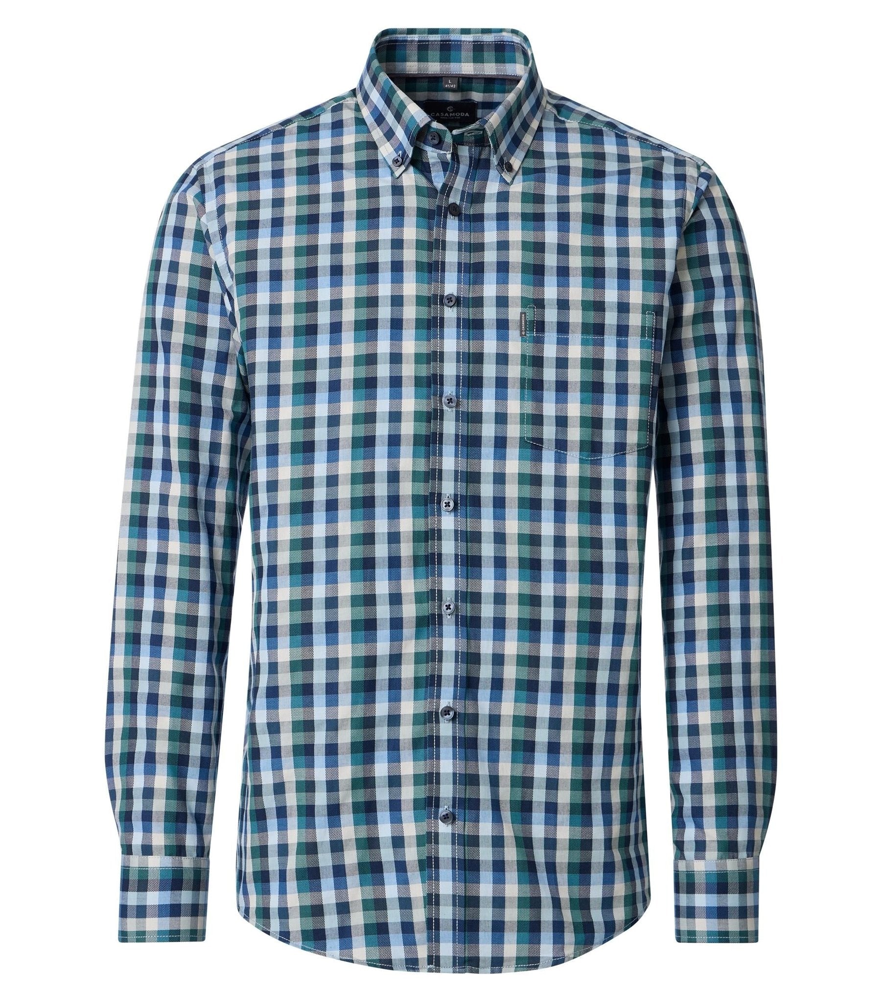 Casa Moda Herren Hemden Aqua Bis Pe
