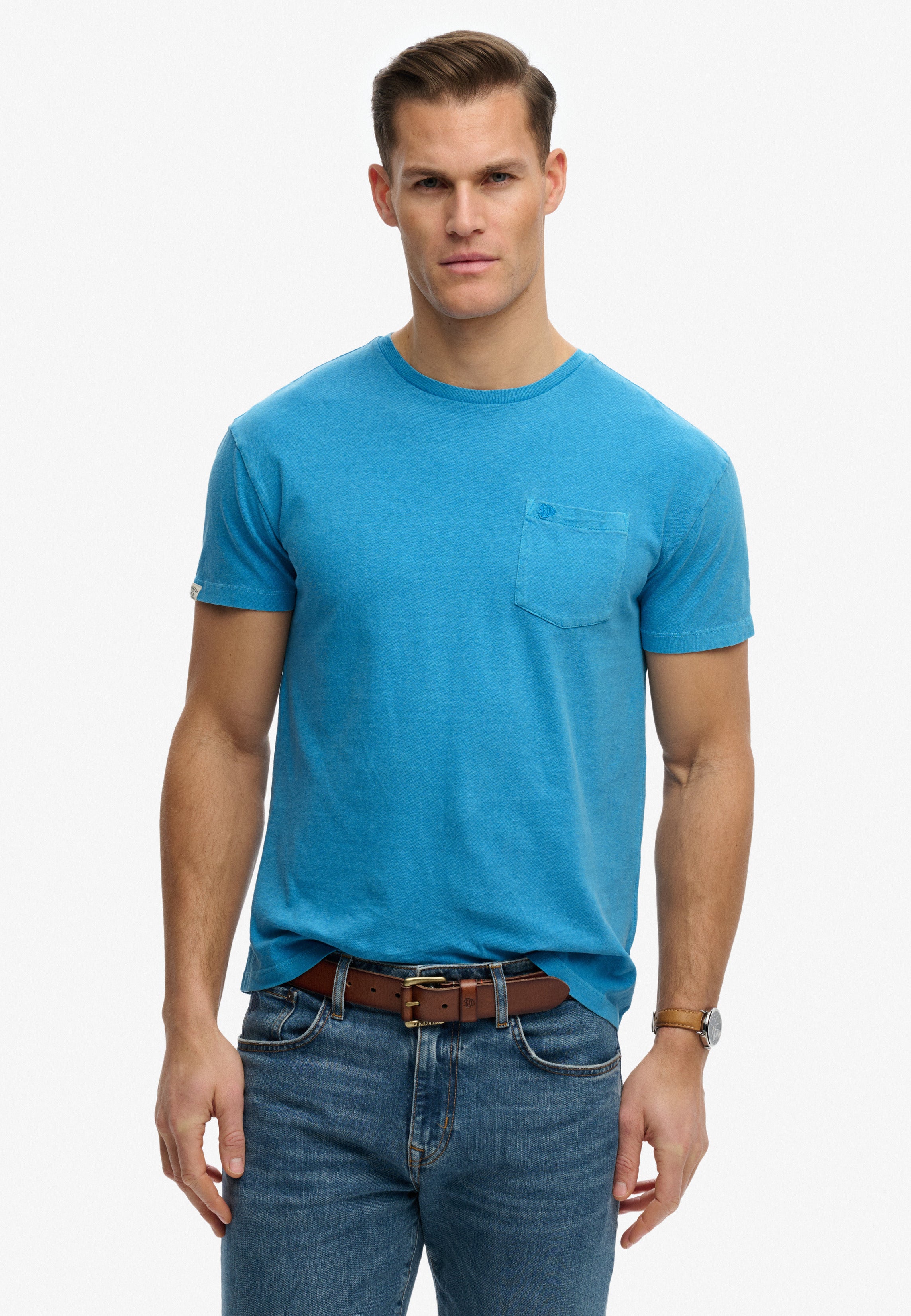 Superdry Men Herren T-Shirts kurz Vza Hawaii Blue