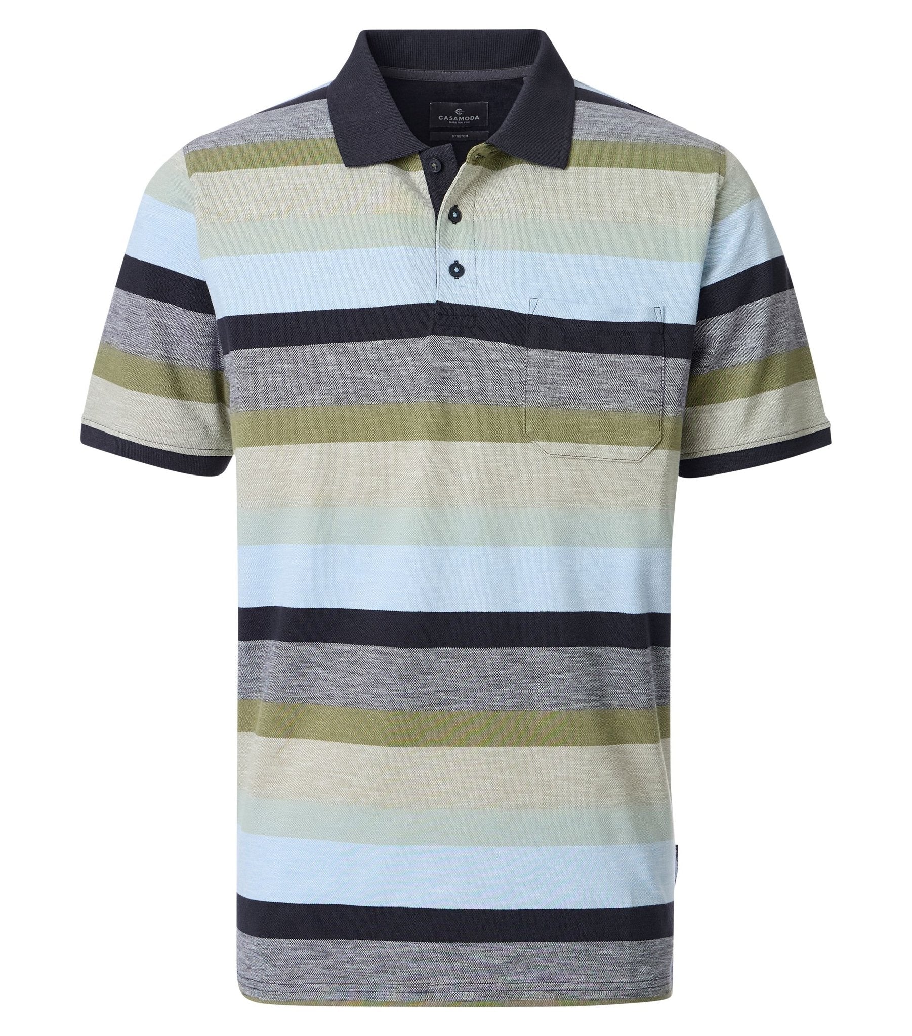 Casa Moda Herren Polo-Shirts Gruen