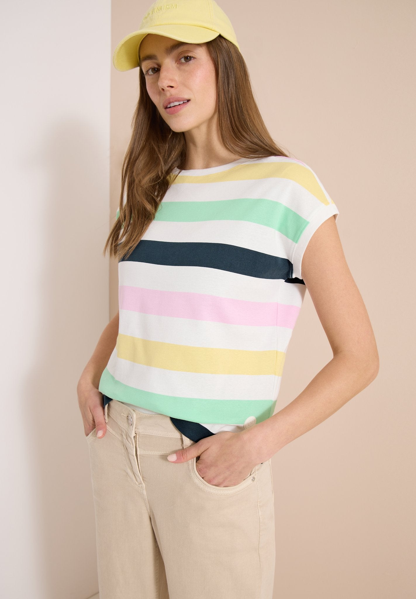 Cecil Damen T-Shirts Vanilla W