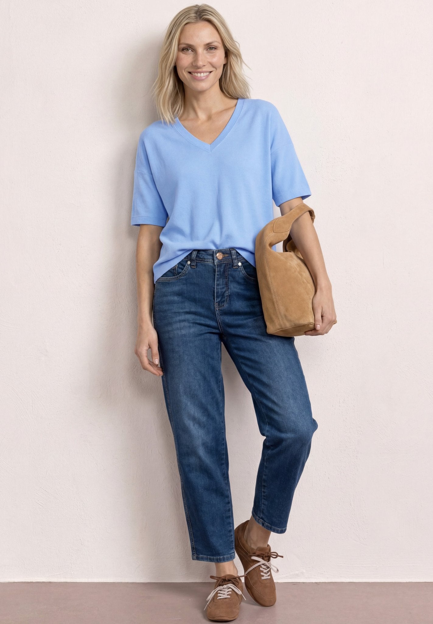 Street One Damen T-Shirts Drift Blu