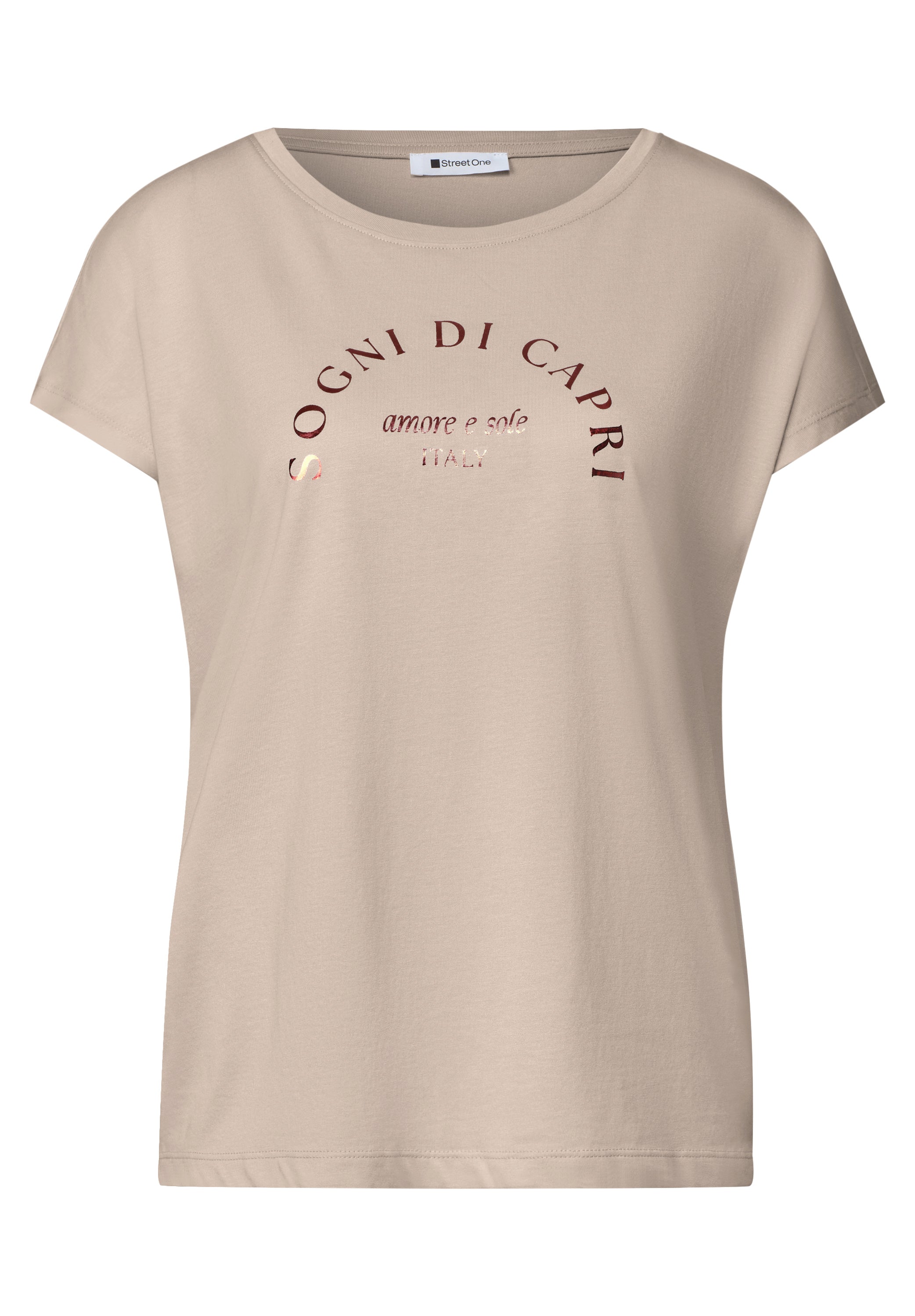 Street One Damen T-Shirts Clay Sand