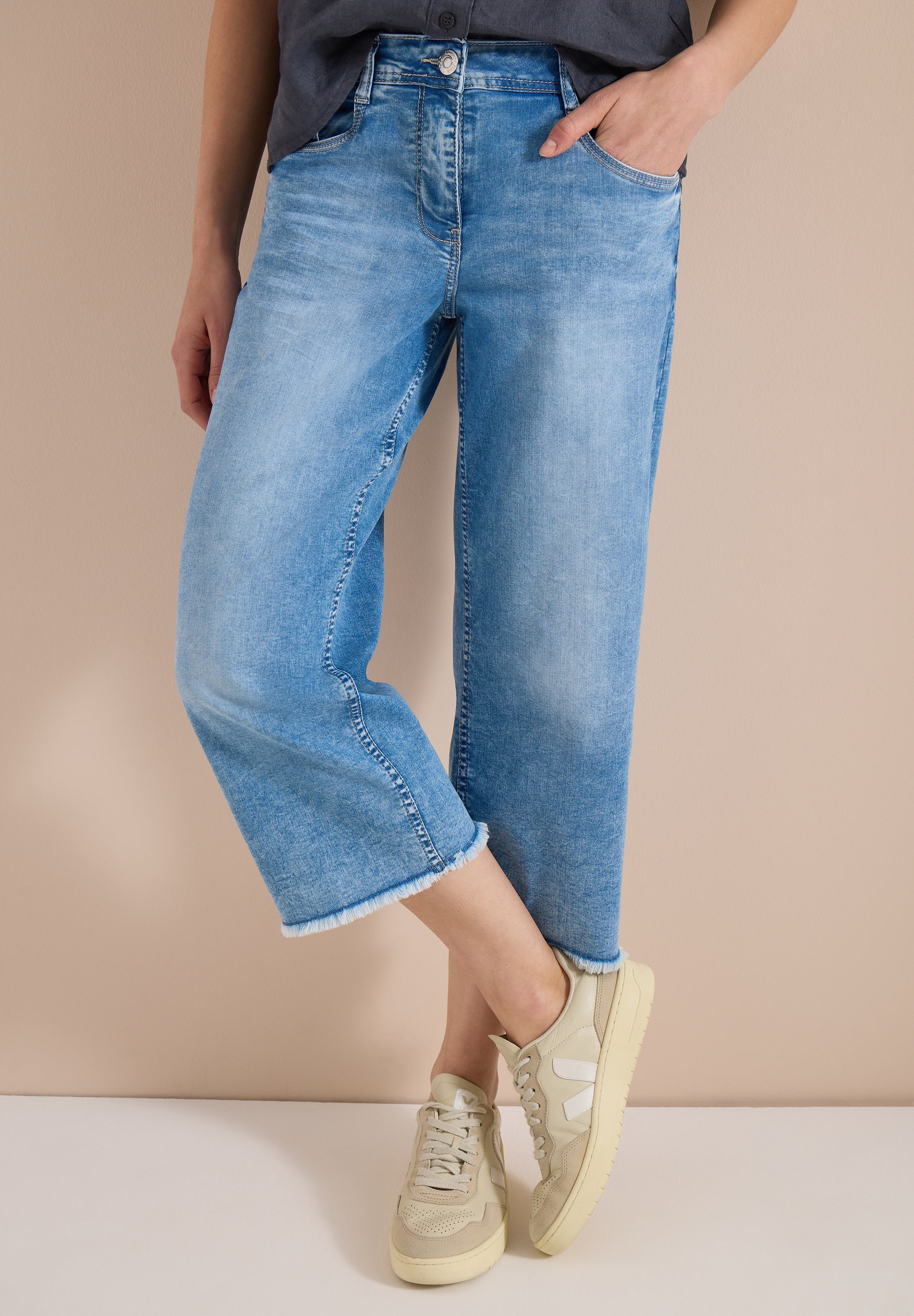 Cecil Damen Hosen Light Blu