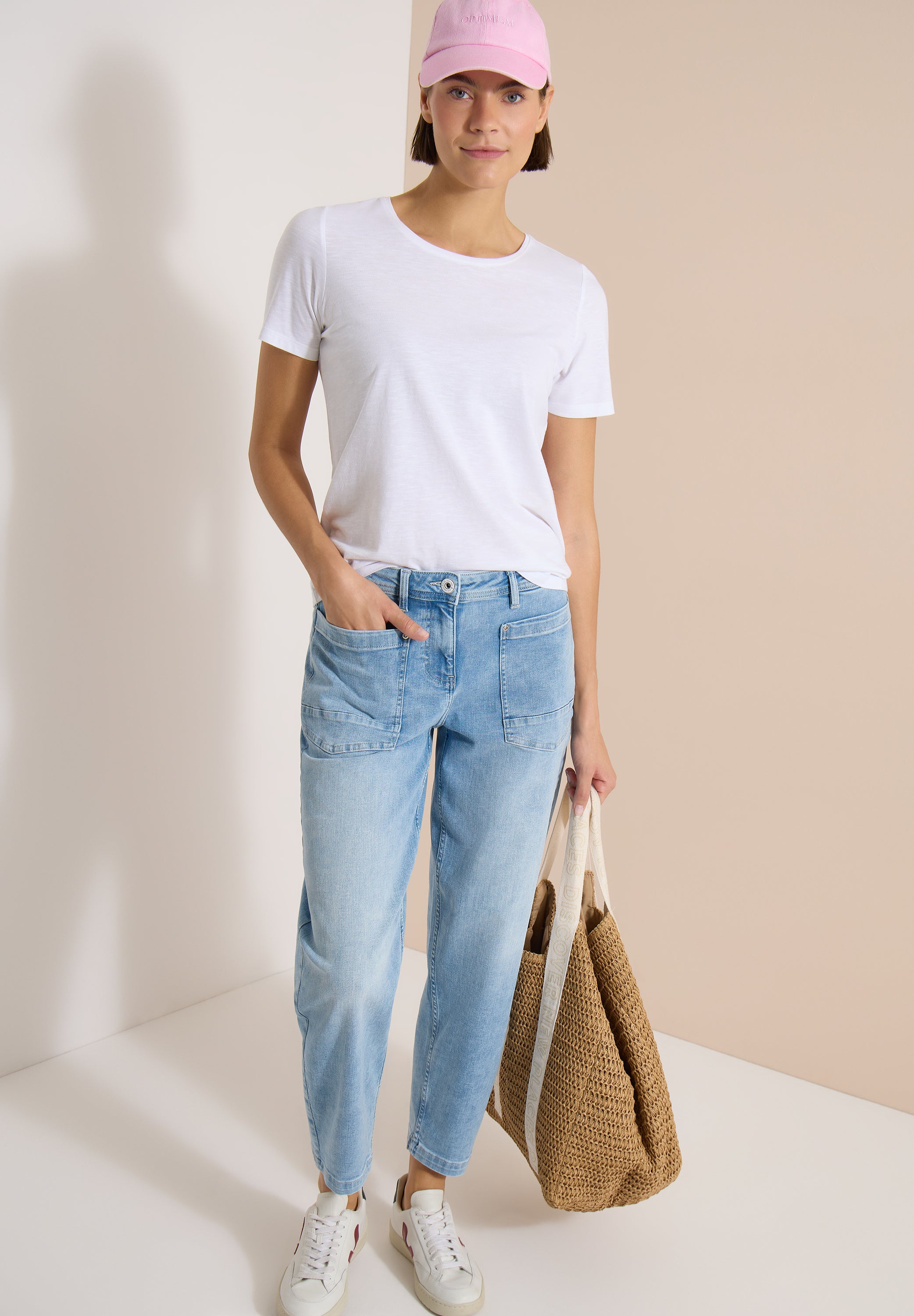 Cecil Damen Hosen Light Blu