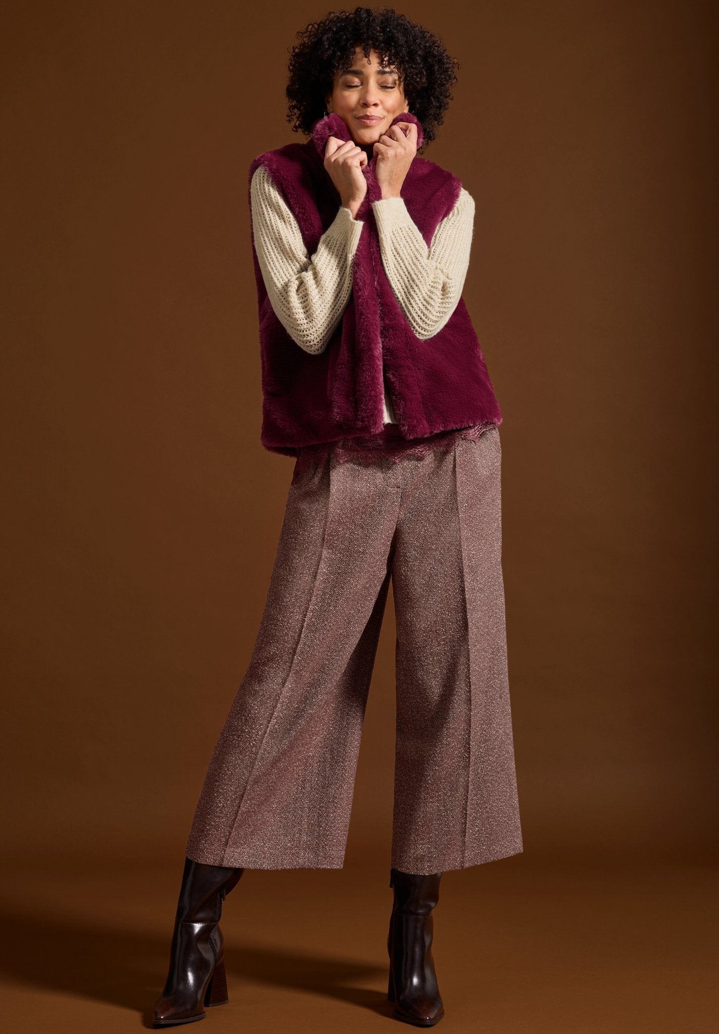 Bianca Damen Indoorwesten Dark Barolo