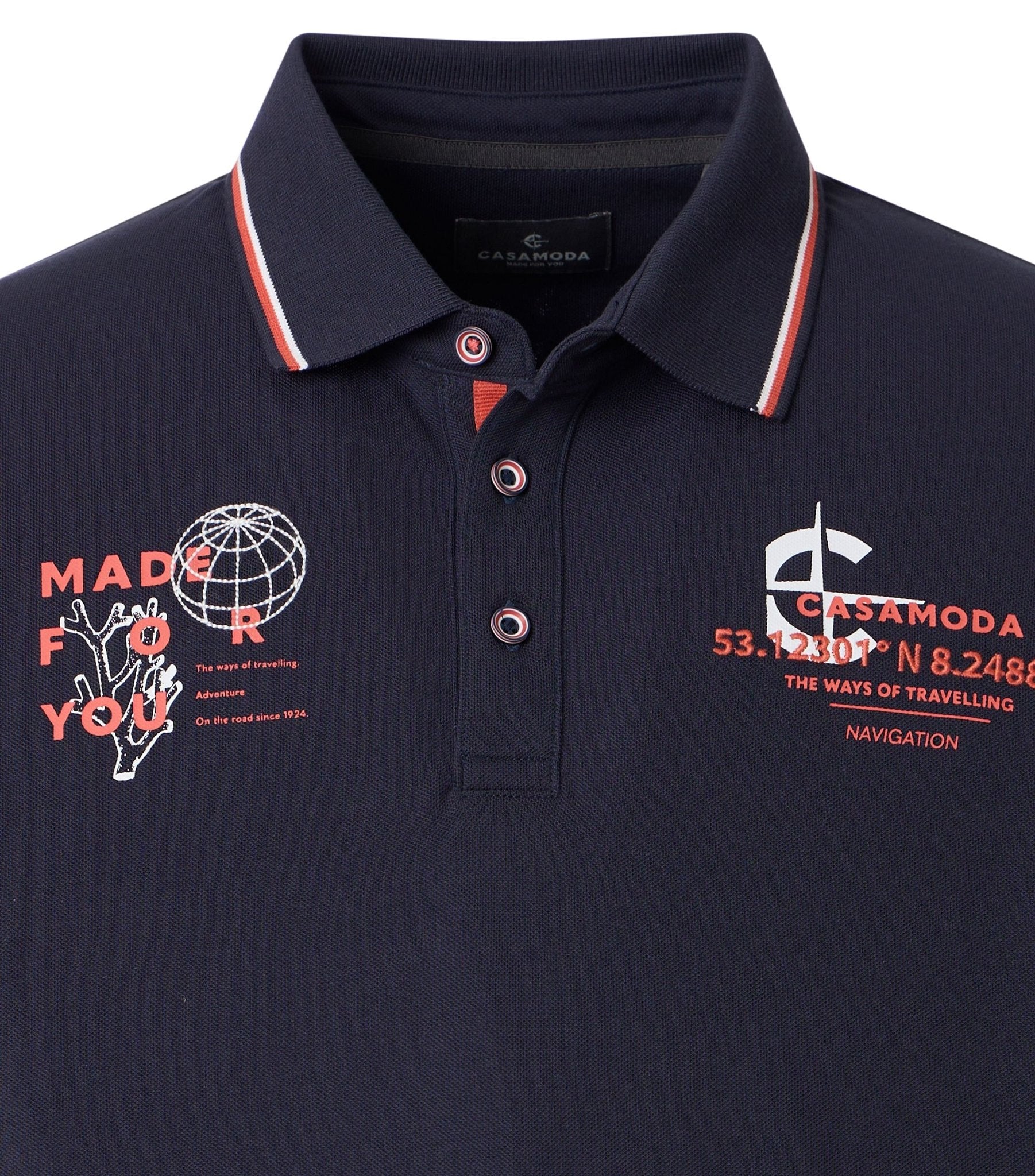 Casa Moda Herren Polo-Shirts Blau