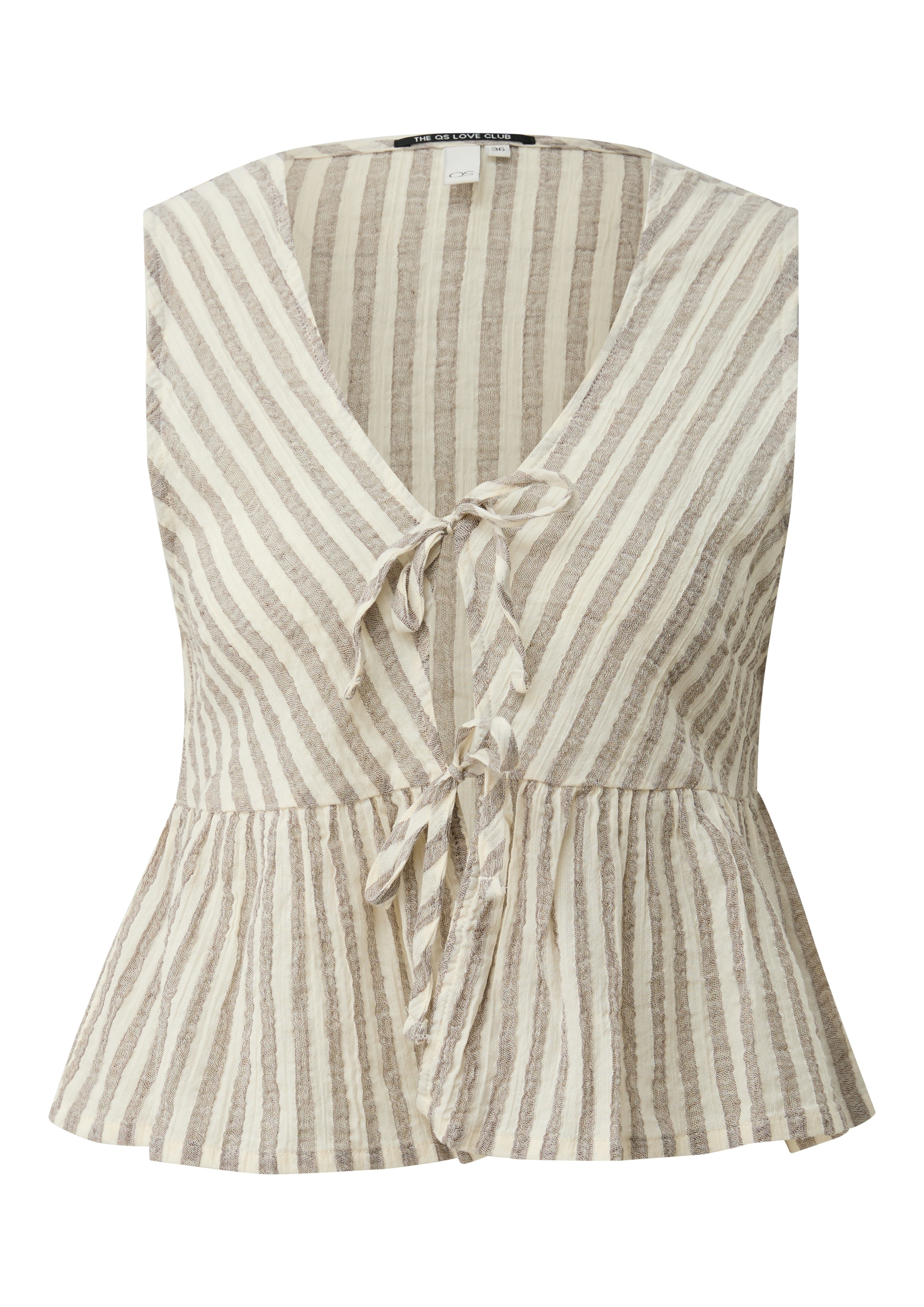 QS by S.Oliver Damen Blusen kurz Brown
