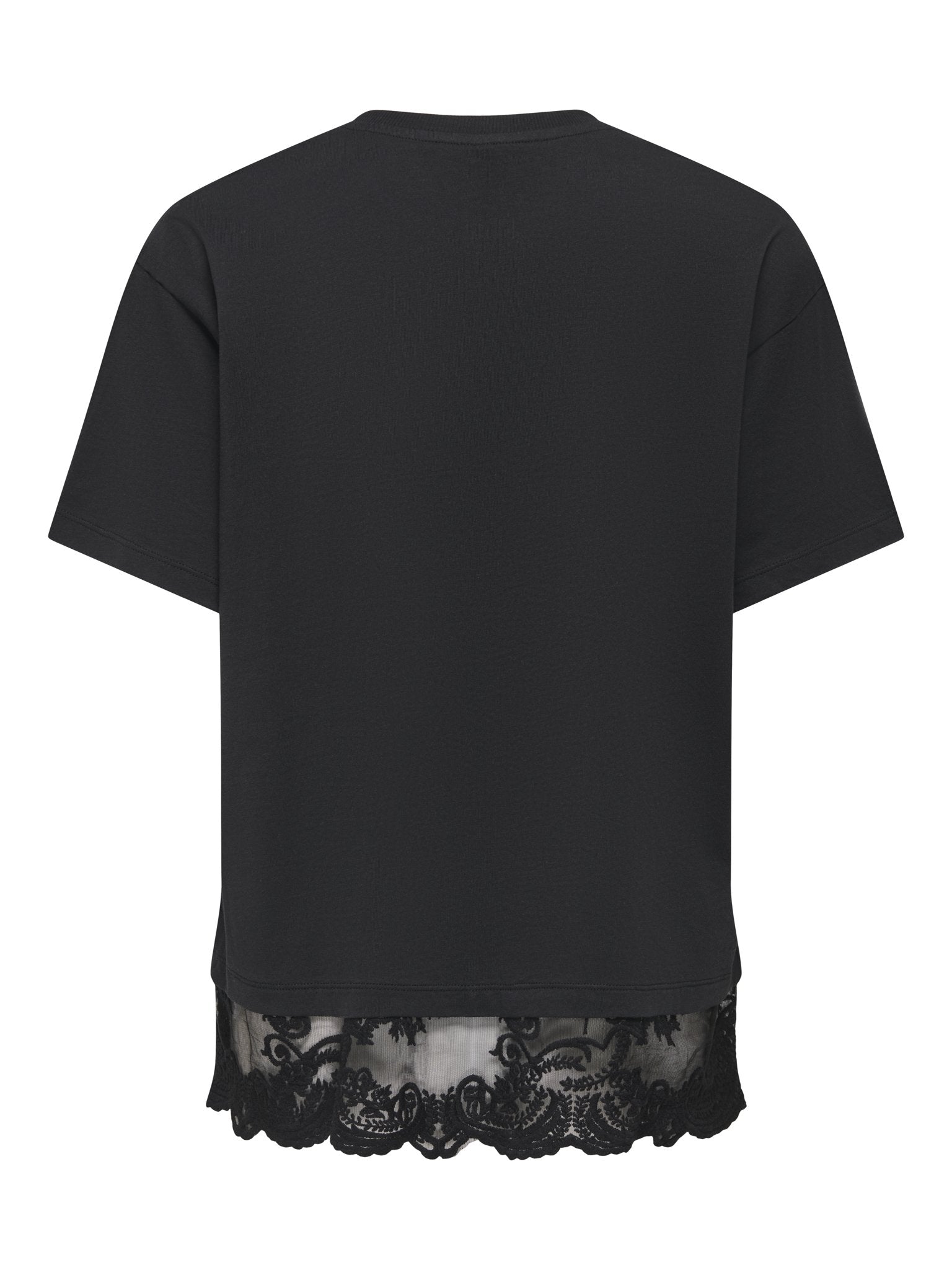 only Damen T-Shirts Black/Black Lac