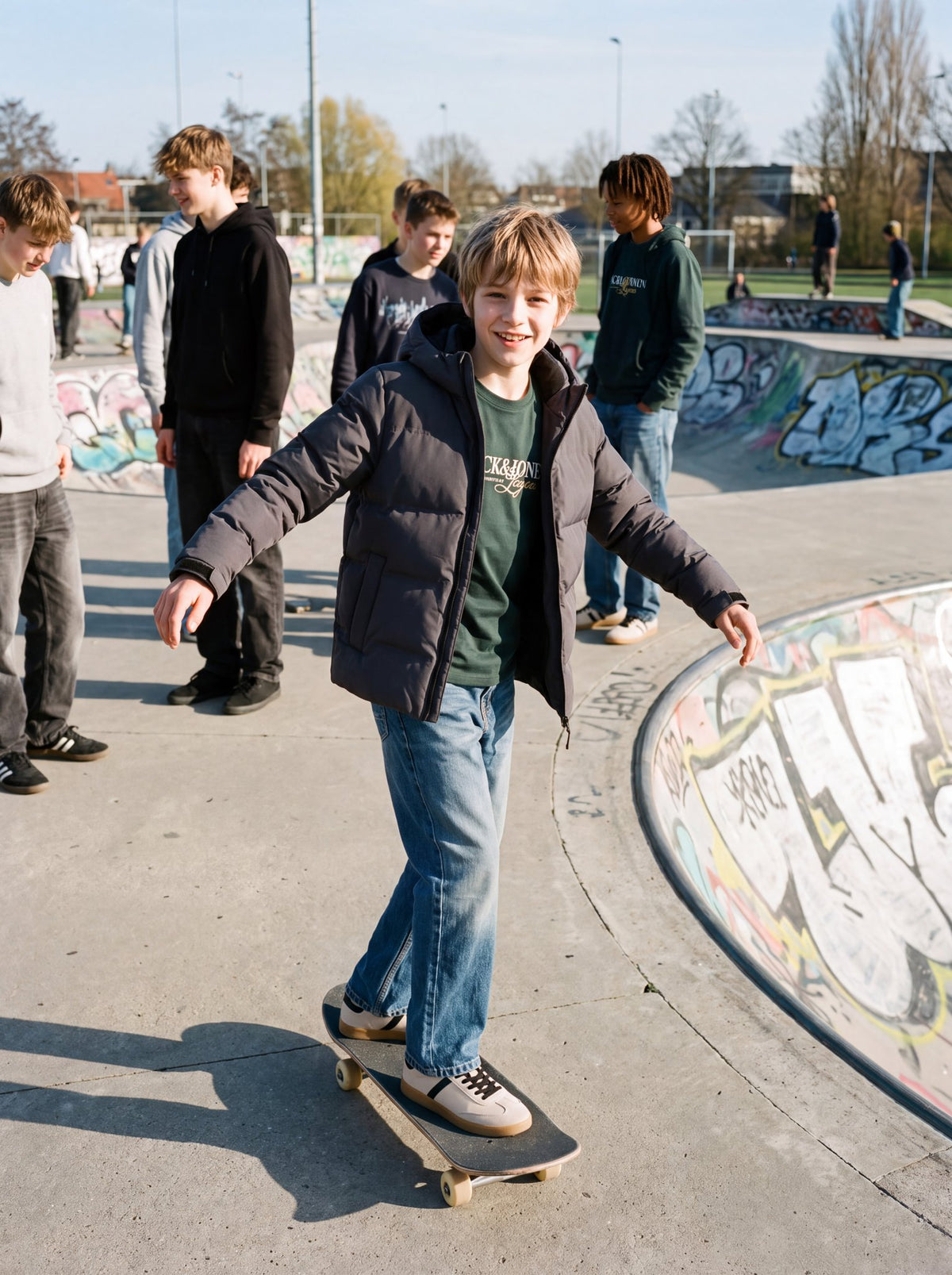 Jack & Jones Jungen Jacken Asphalt