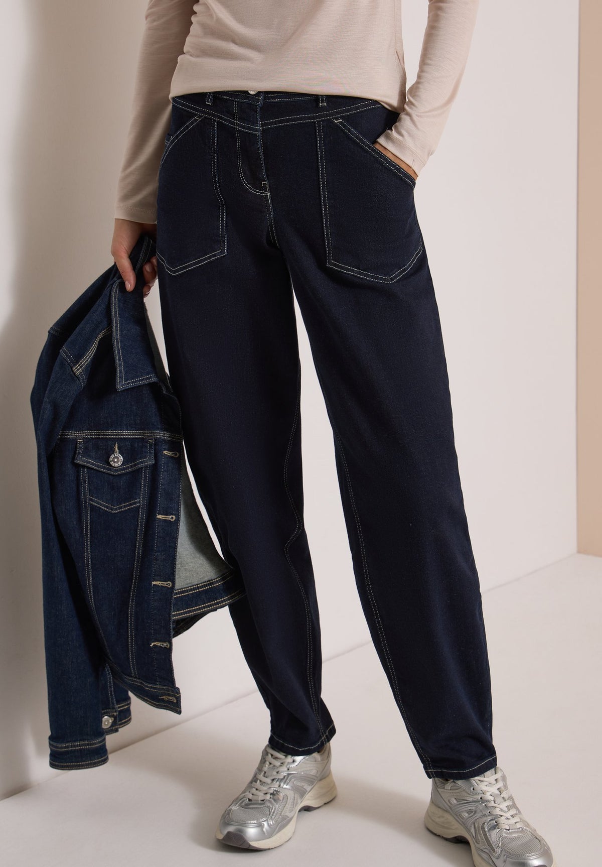 Cecil Damen Hosen Rinsed Wa