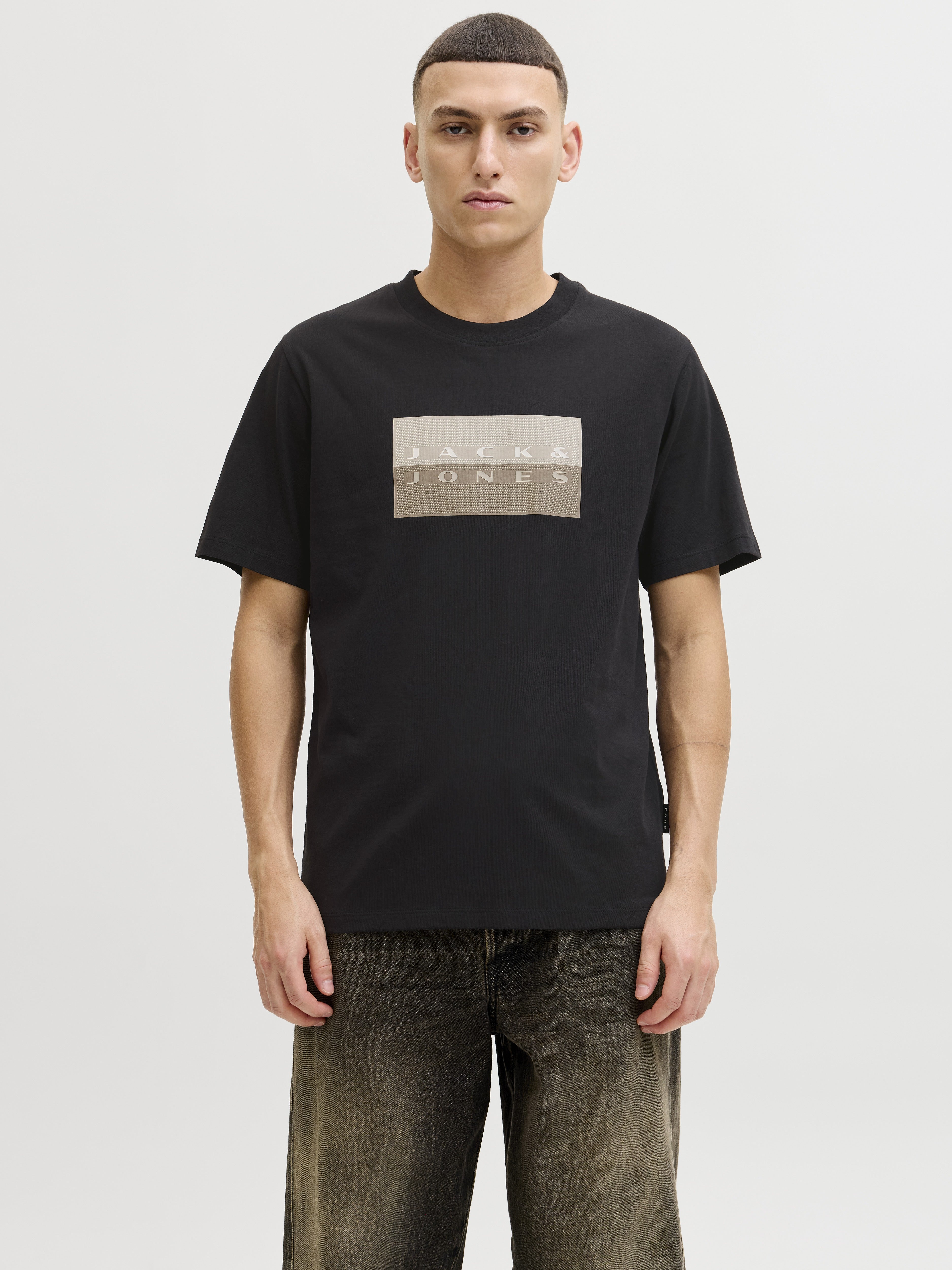 Jack & Jones Herren T-Shirts kurz Black