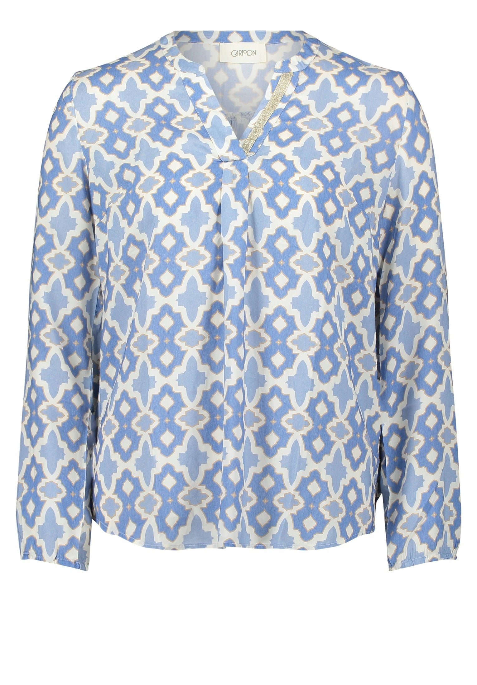 Cartoon Damen Blusen Cream/Blue