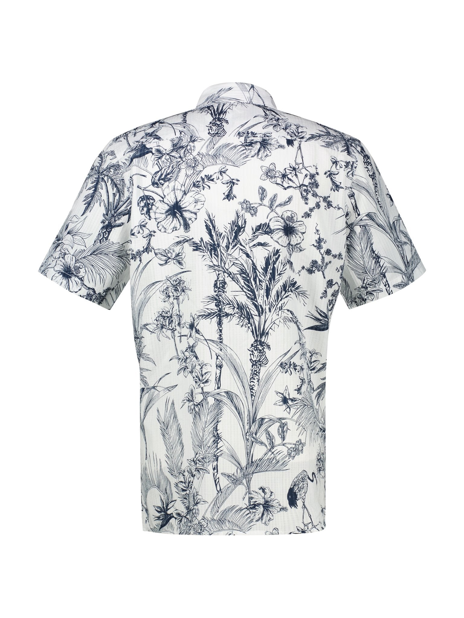 Lerros Herren Hemden kurz Broken White
