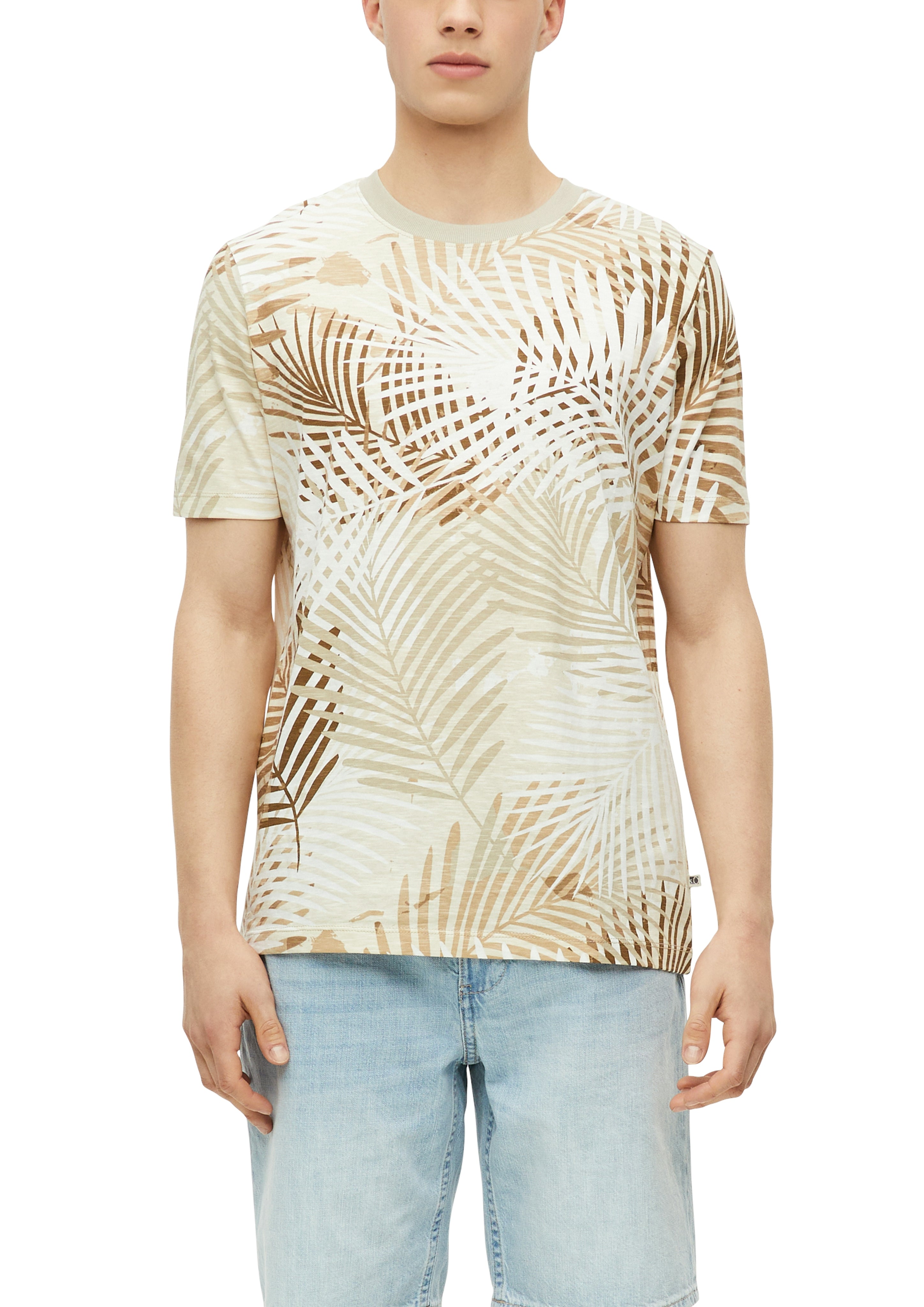 S. Oliver red Herren T-Shirts kurz Brown