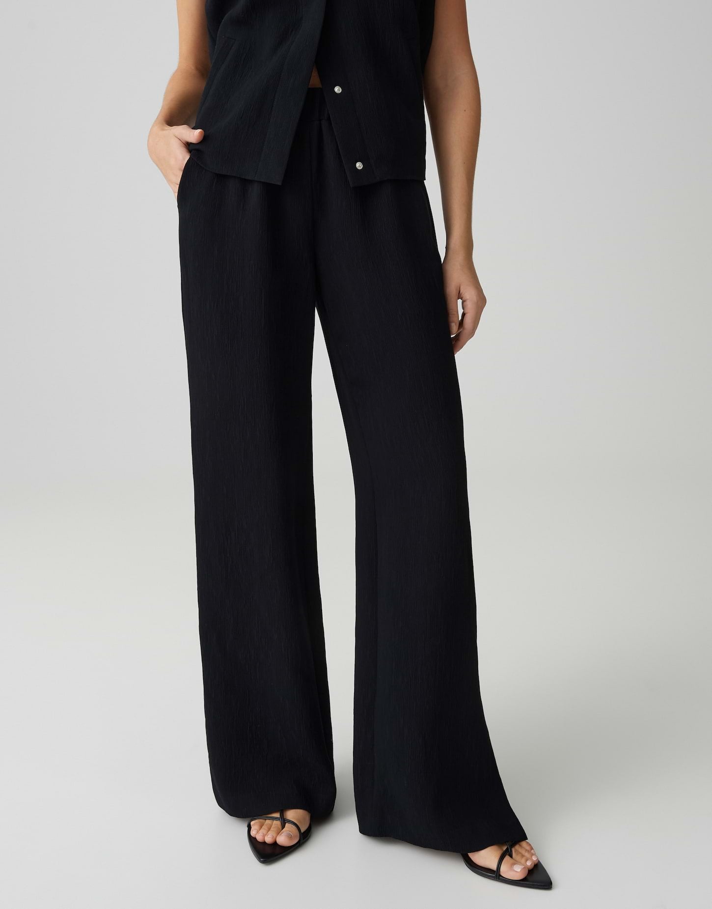 Opus Pants Damen Hosen Black