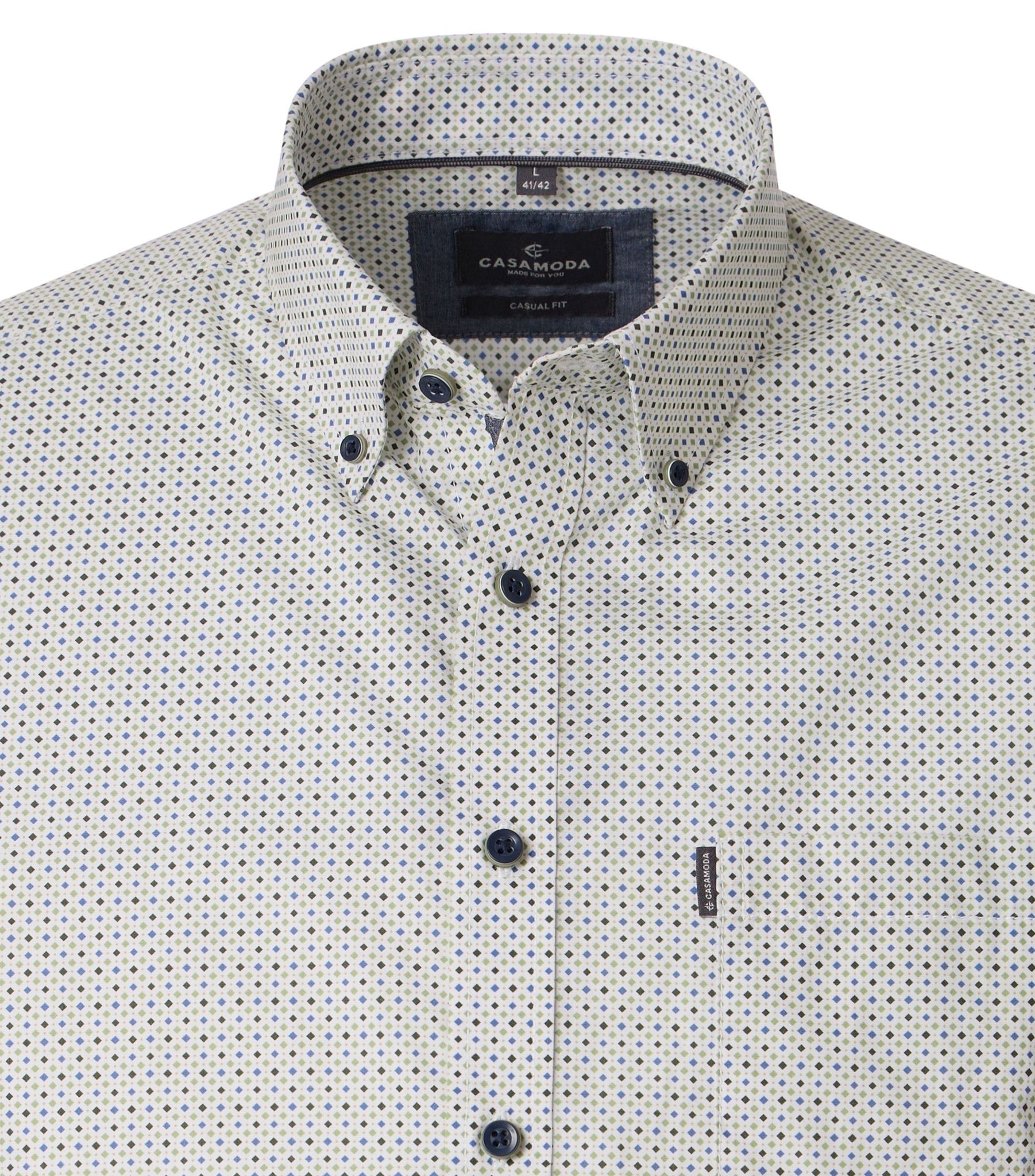 Casa Moda Herren Hemden kurz Gruen
