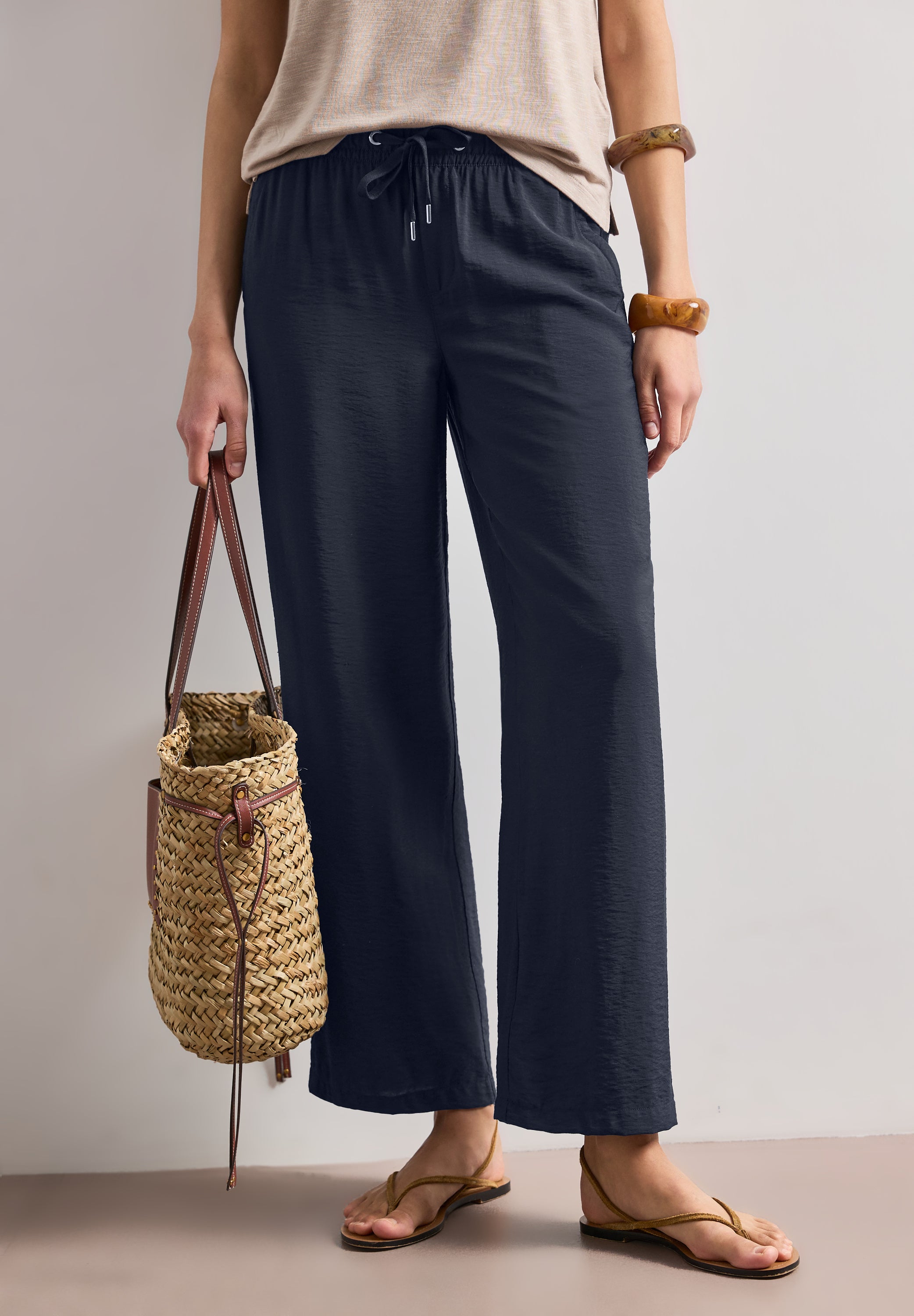 Street One Damen Hosen Deep Blue