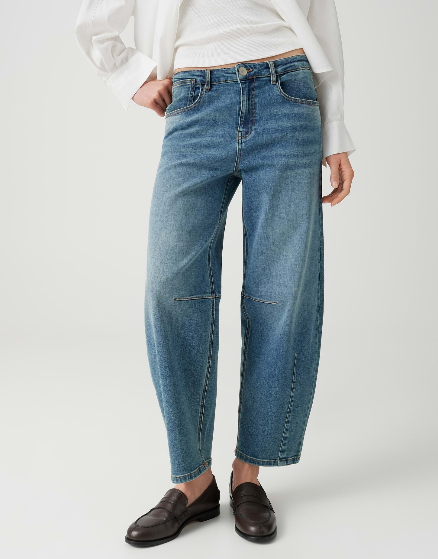 Opus Damen Jeans Mid Blue