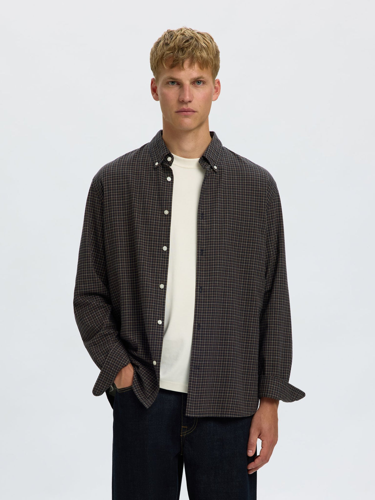 Selected homme Herren Hemden Dark