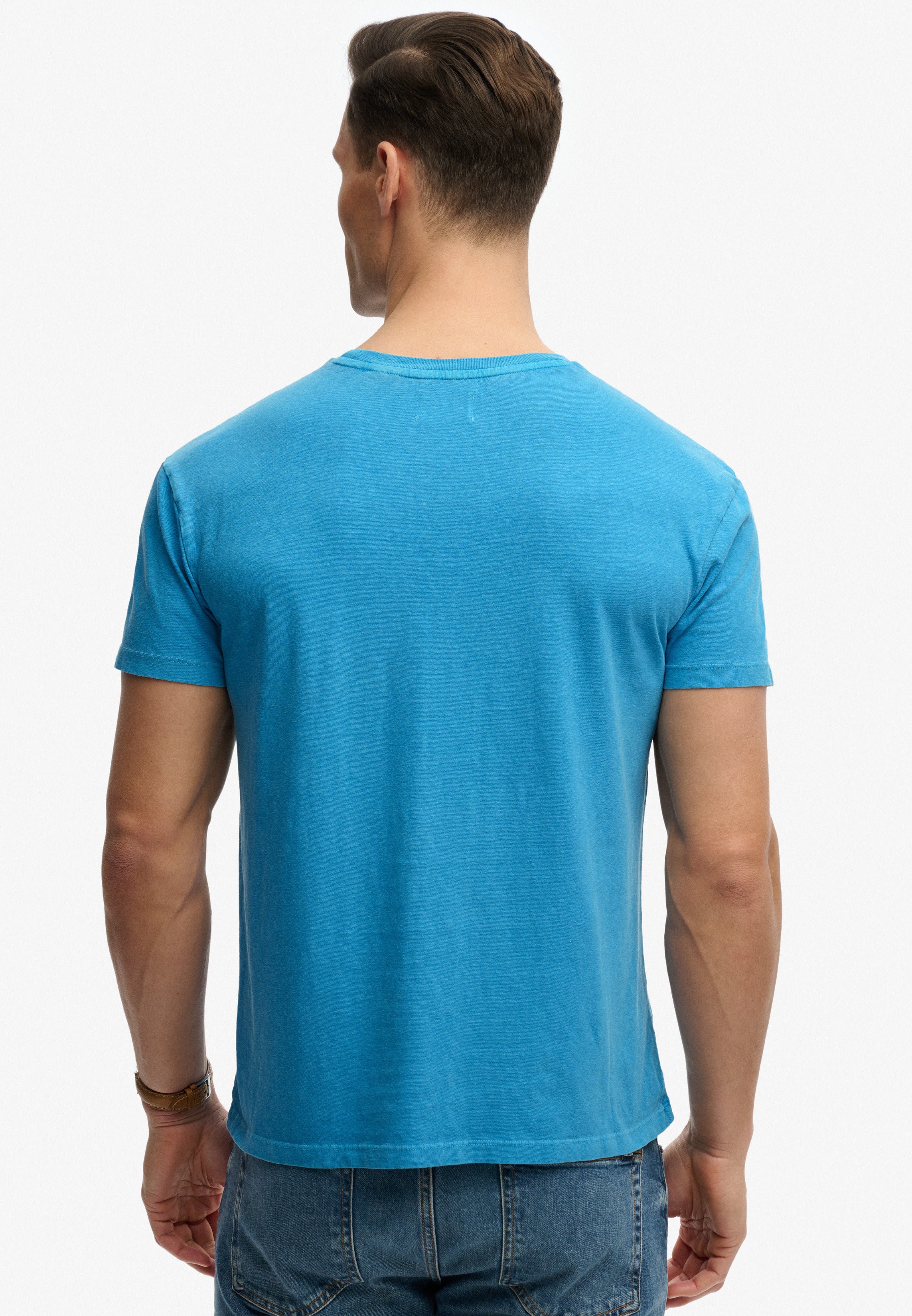 Superdry Men Herren T-Shirts kurz Vza Hawaii Blue