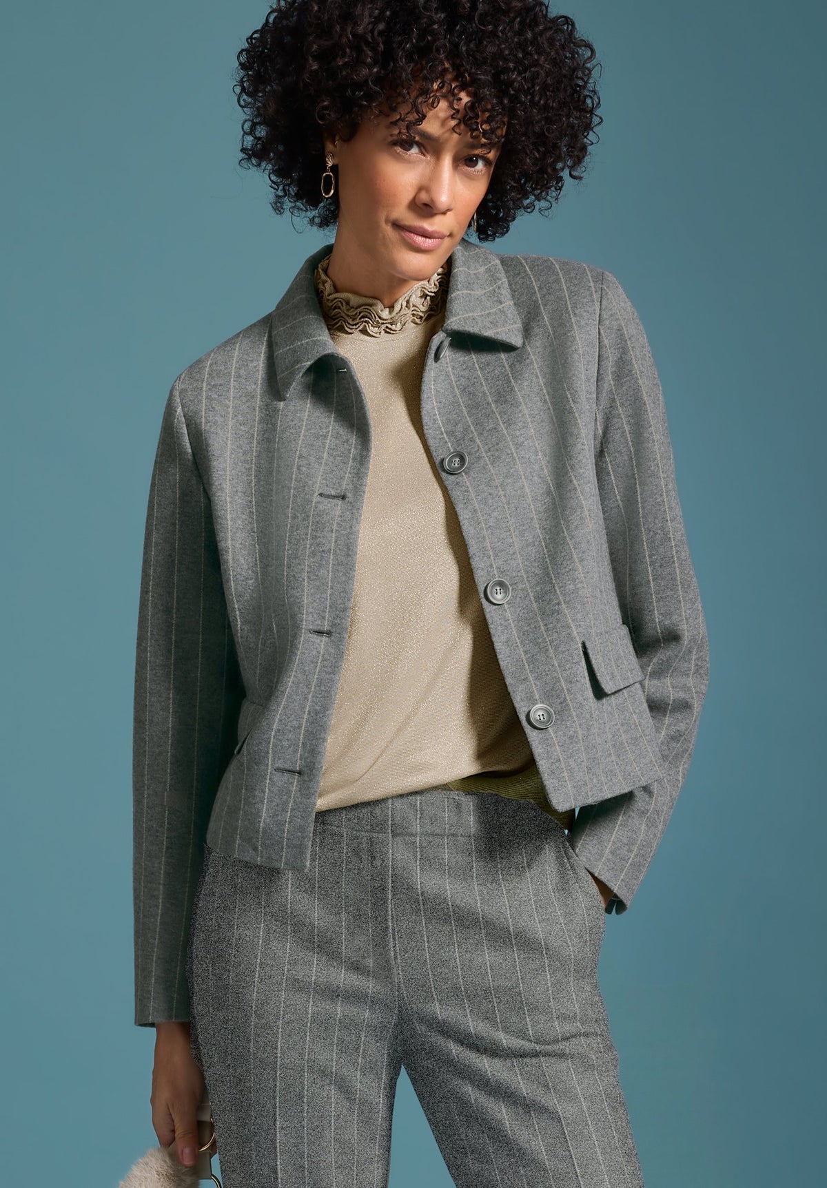 Bianca Damen Blazer Grey Mix