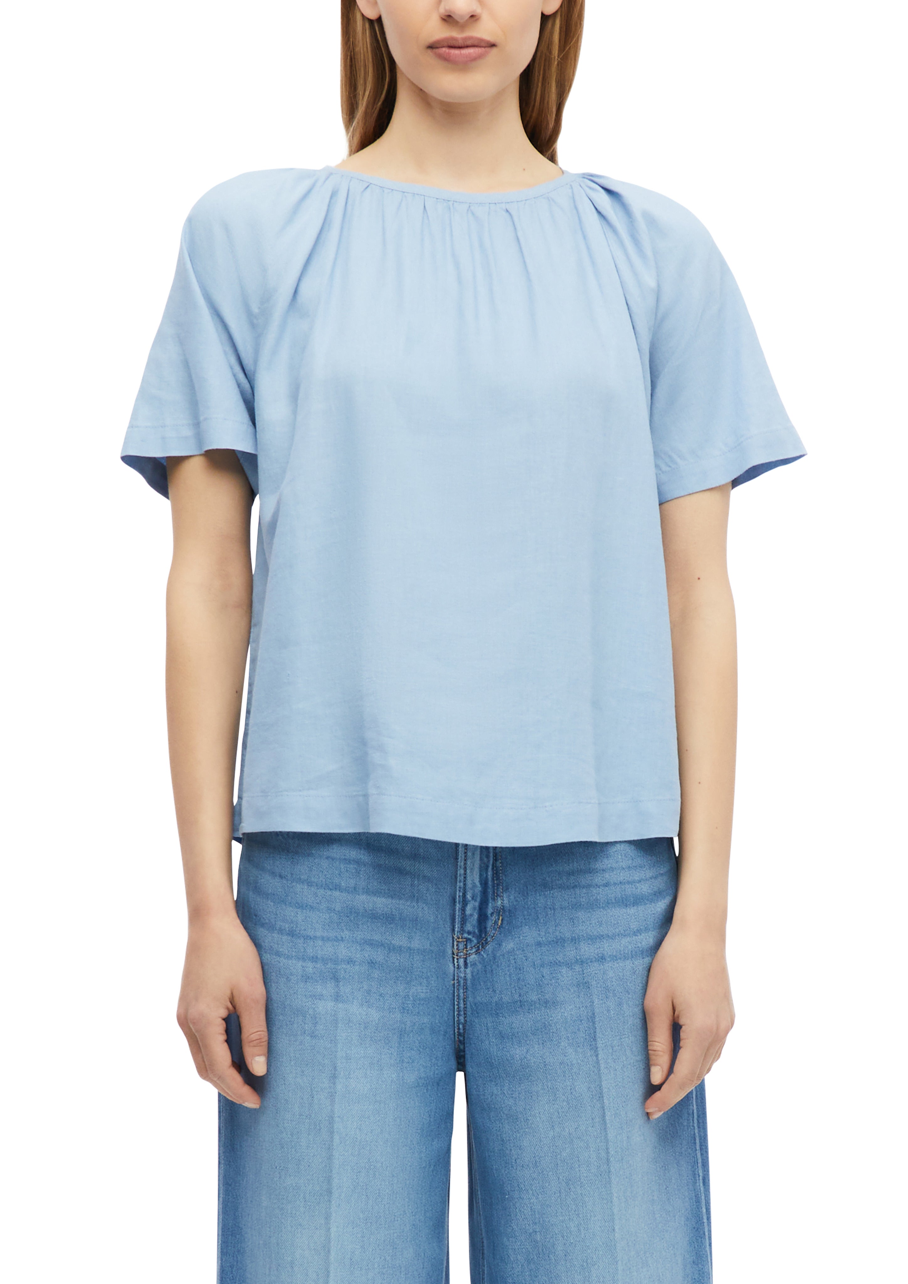 S. Oliver red Damen Blusen kurz Blue
