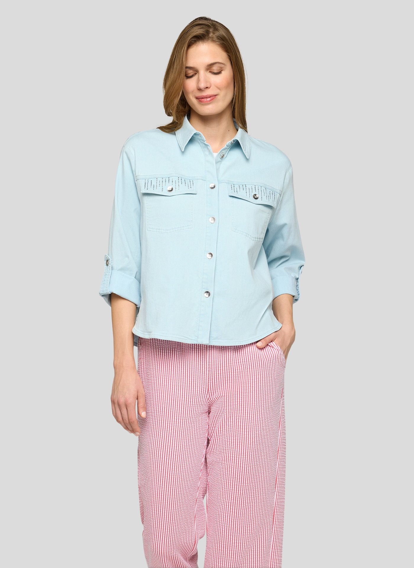 Rabe Damen Blusen Bleachedblue