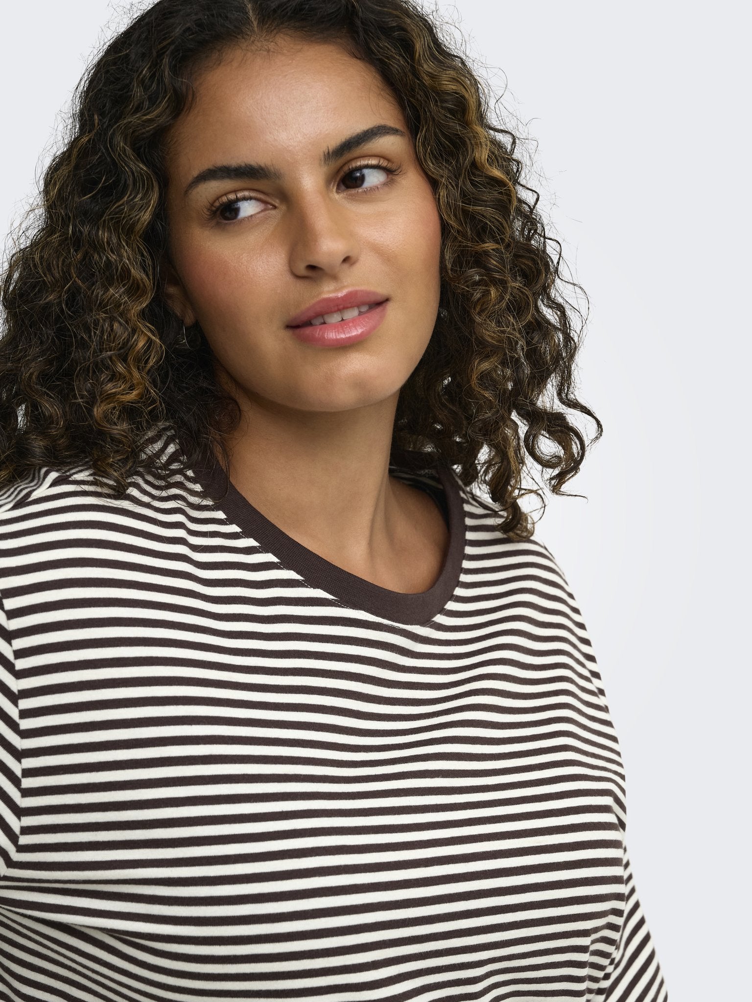 Only Caramkoma Damen T-Shirts Coffee Bean/Clo