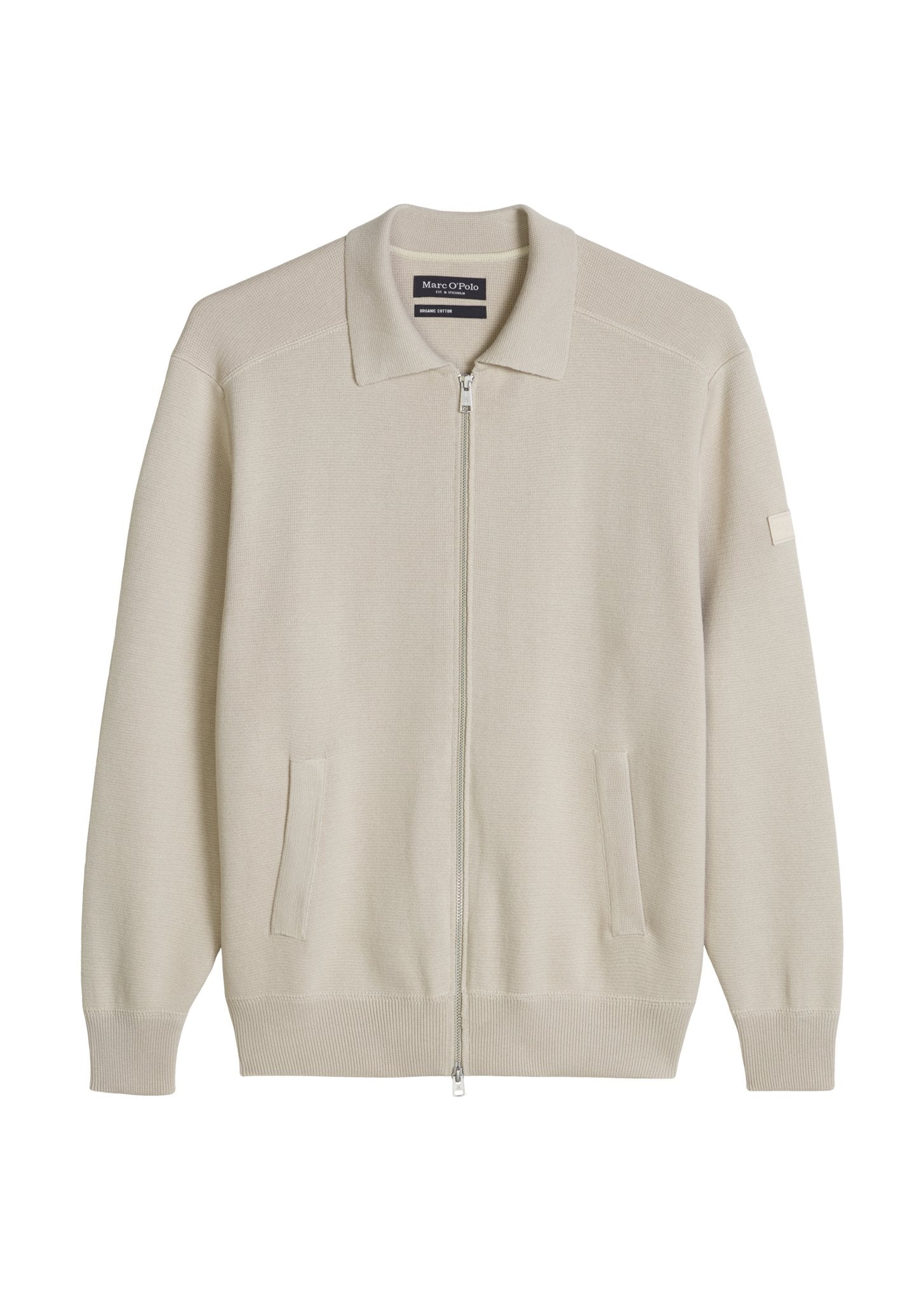 Marc O'Polo Herren Strickjacken Grey Silk
