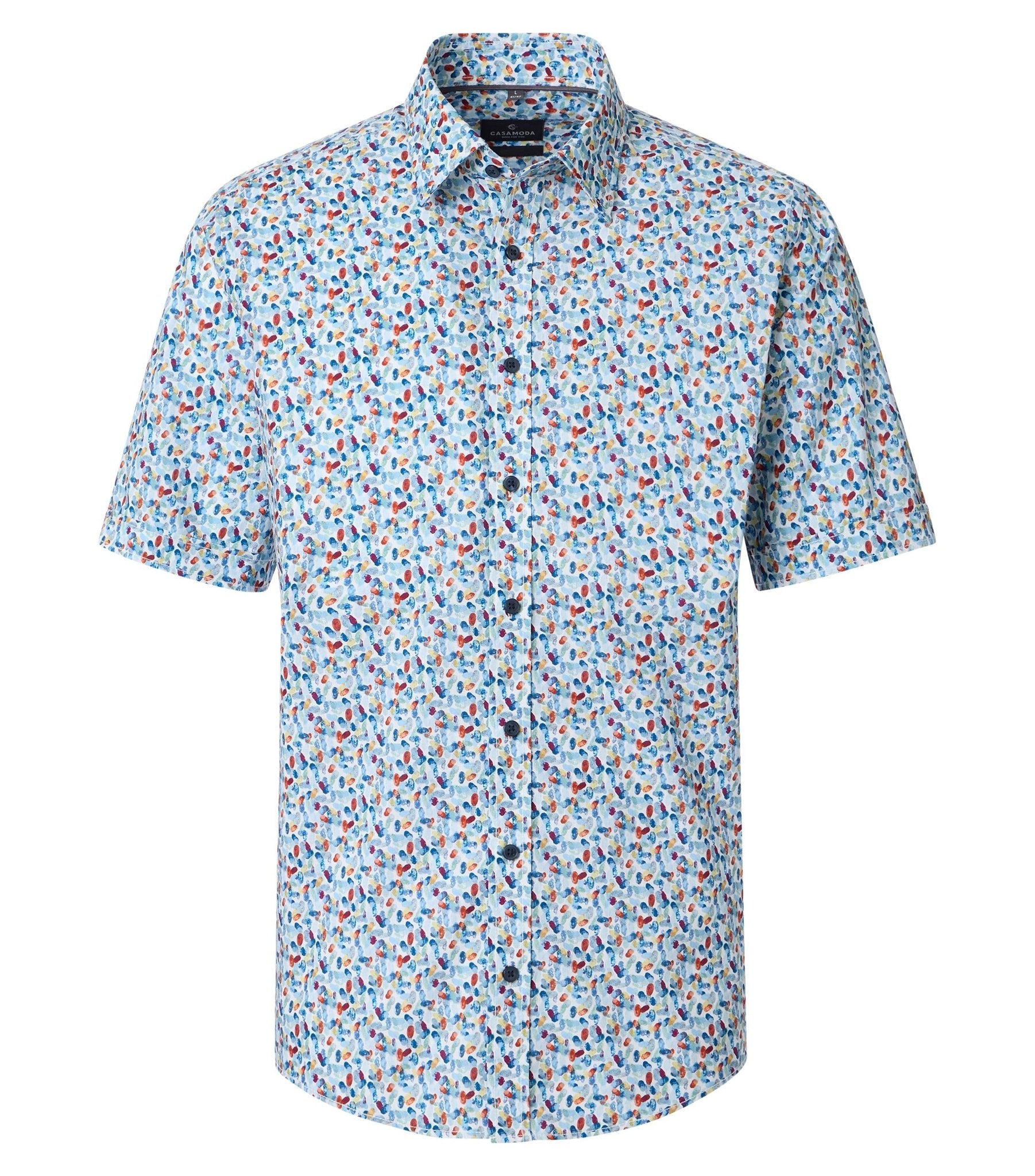 Casa Moda Herren Hemden kurz Blau