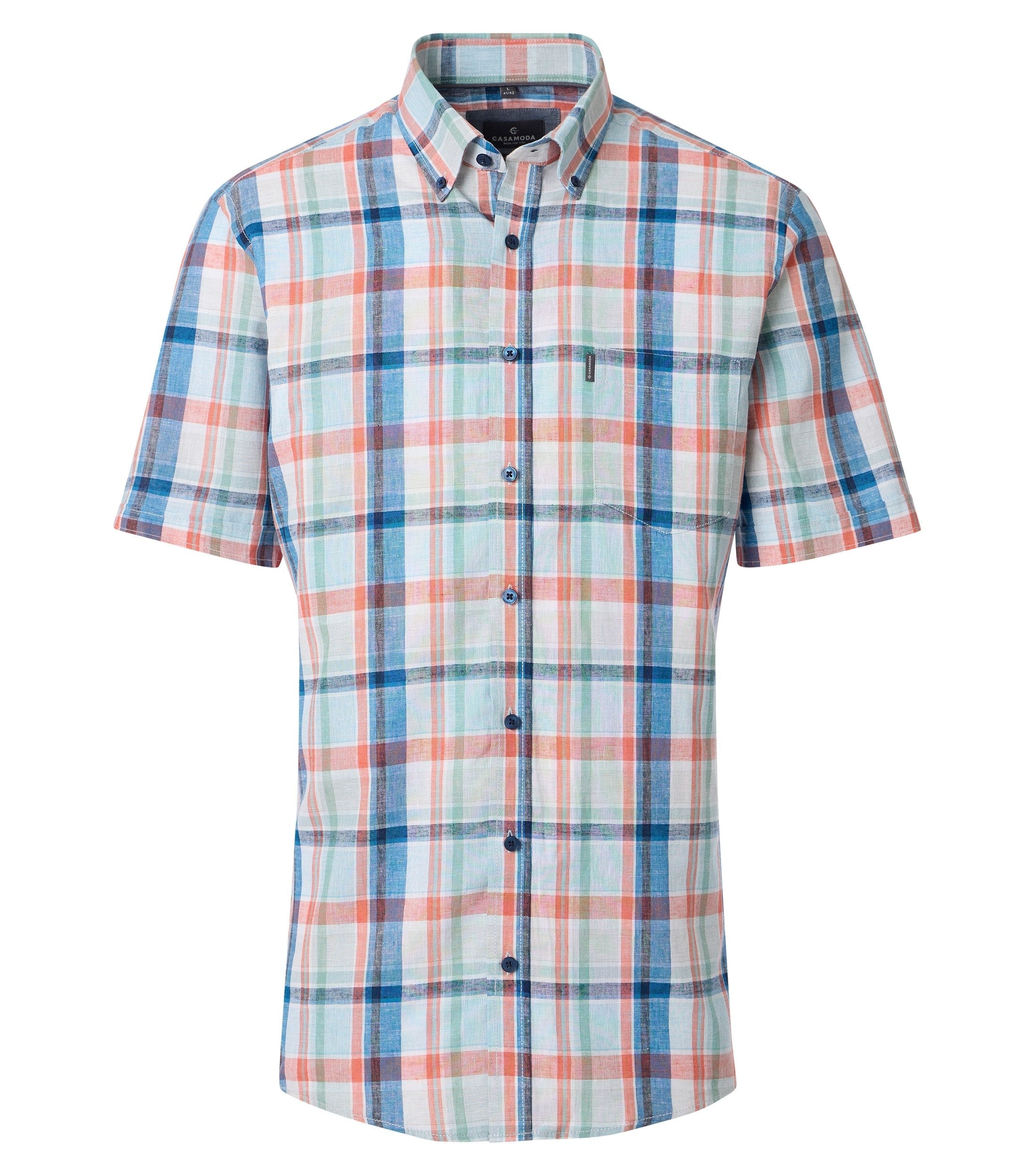 Casa Moda Herren Hemden kurz Blau