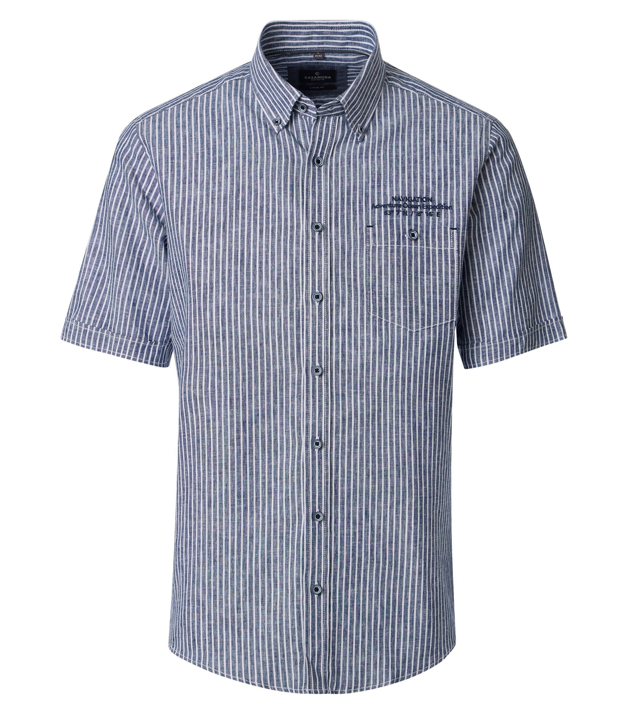 Casa Moda Herren Hemden kurz Blau