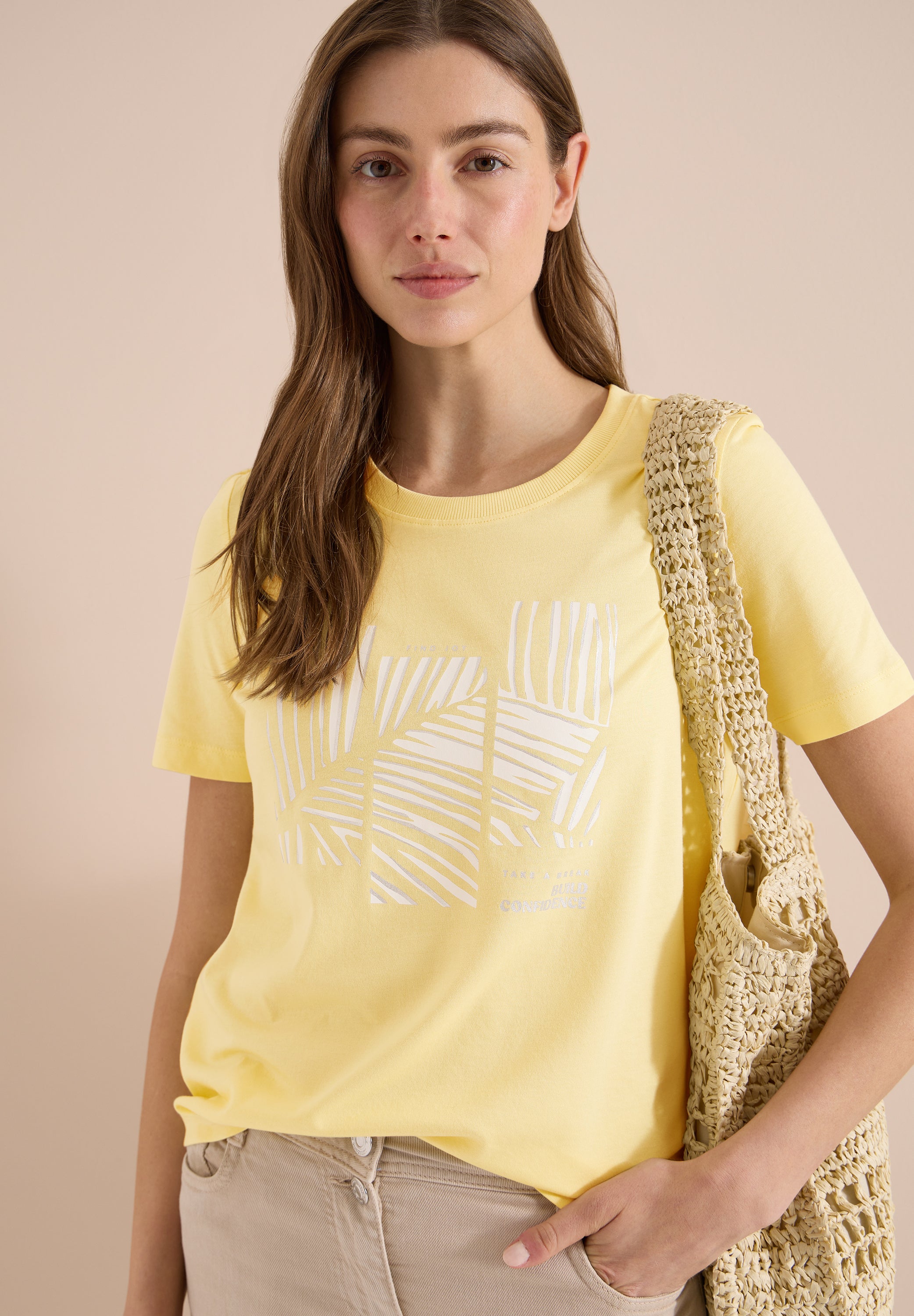 Cecil Damen T-Shirts Buttermil