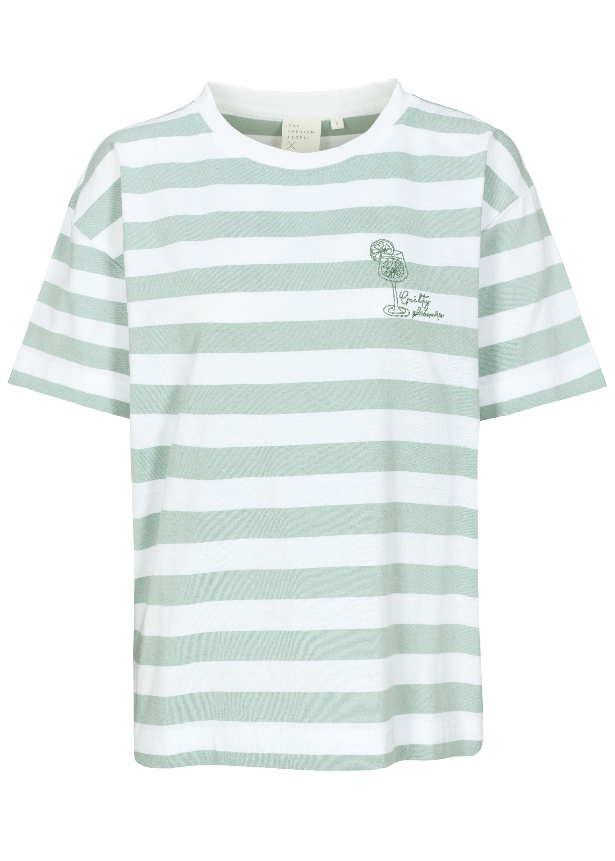 Fashion People Damen T-Shirts Sage Mist Strip