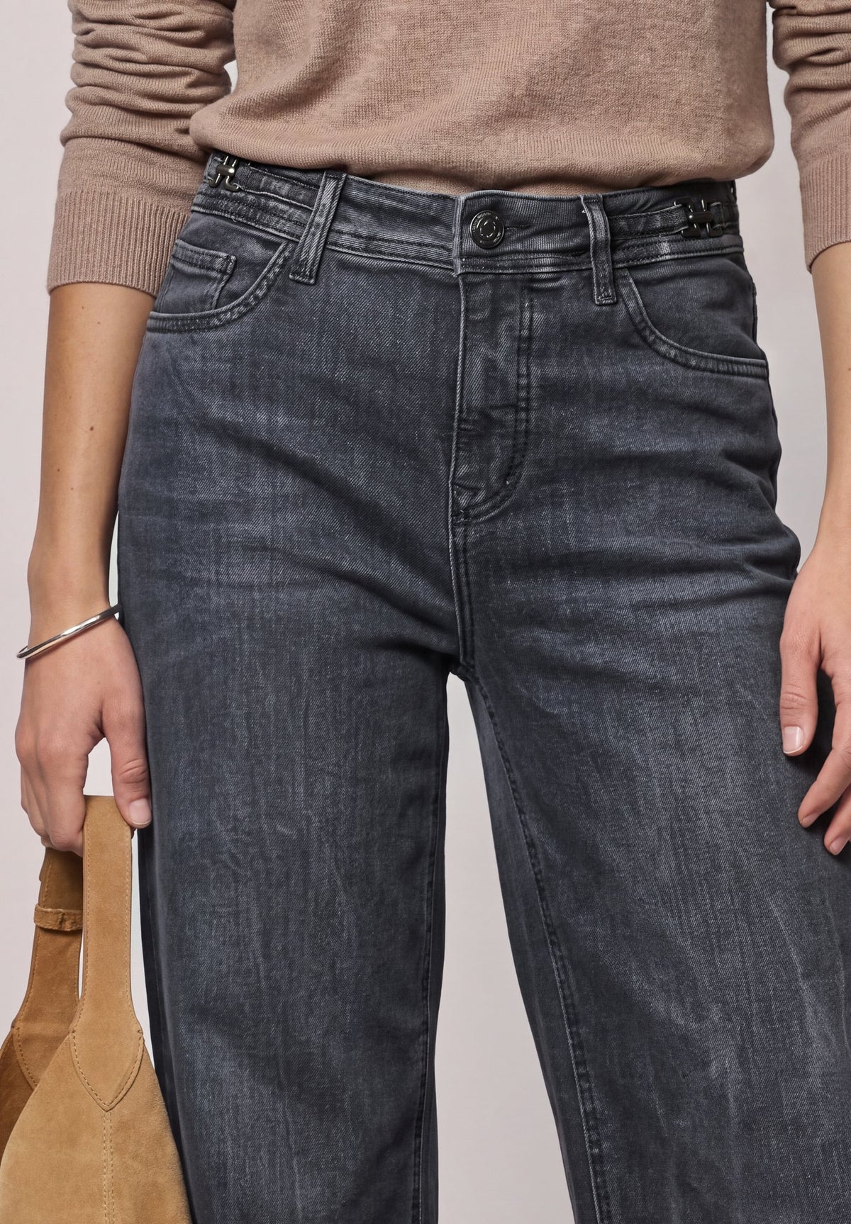 Street One Damen Hosen Steel Gre