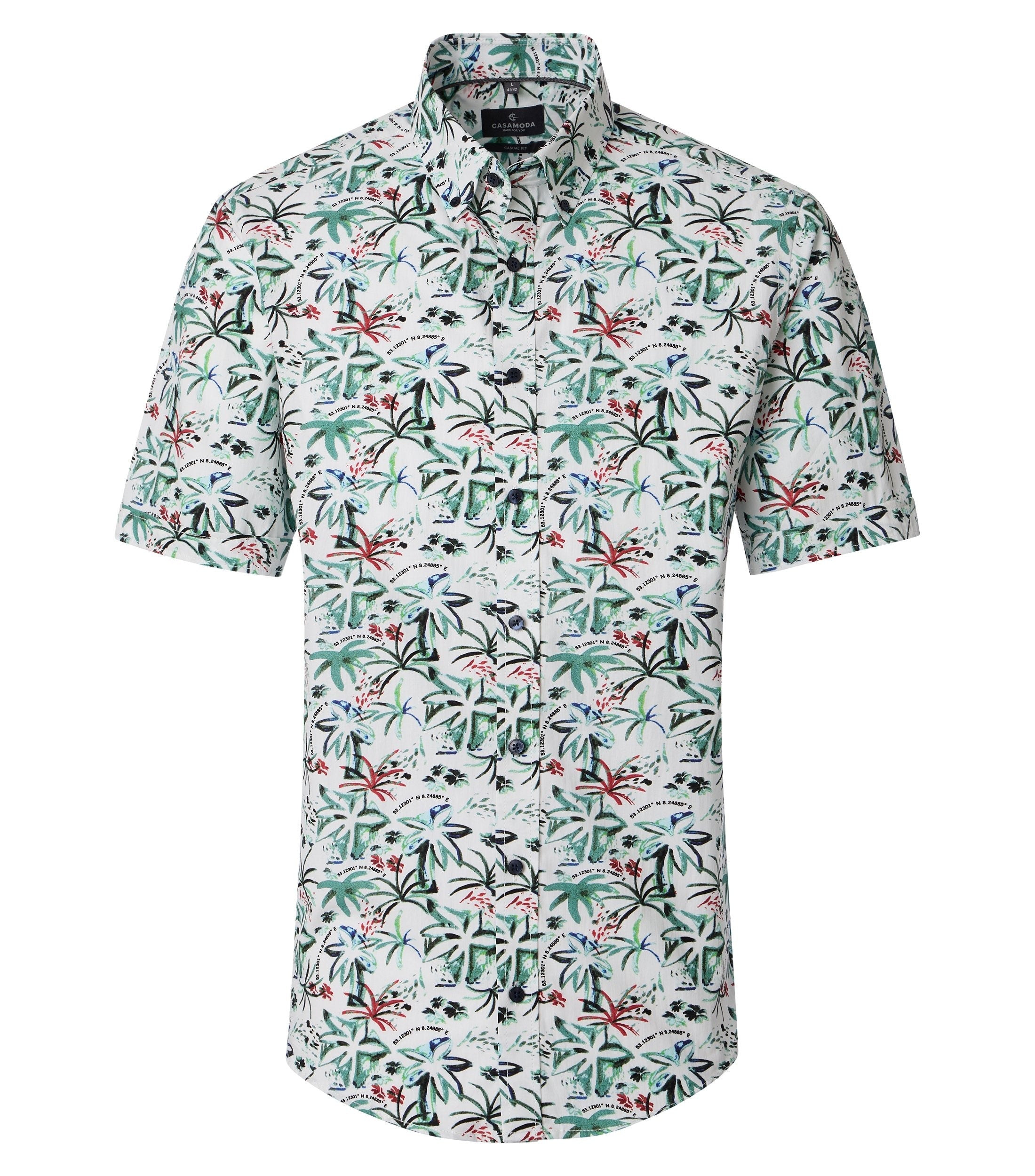 Casa Moda Herren Hemden kurz Gruen
