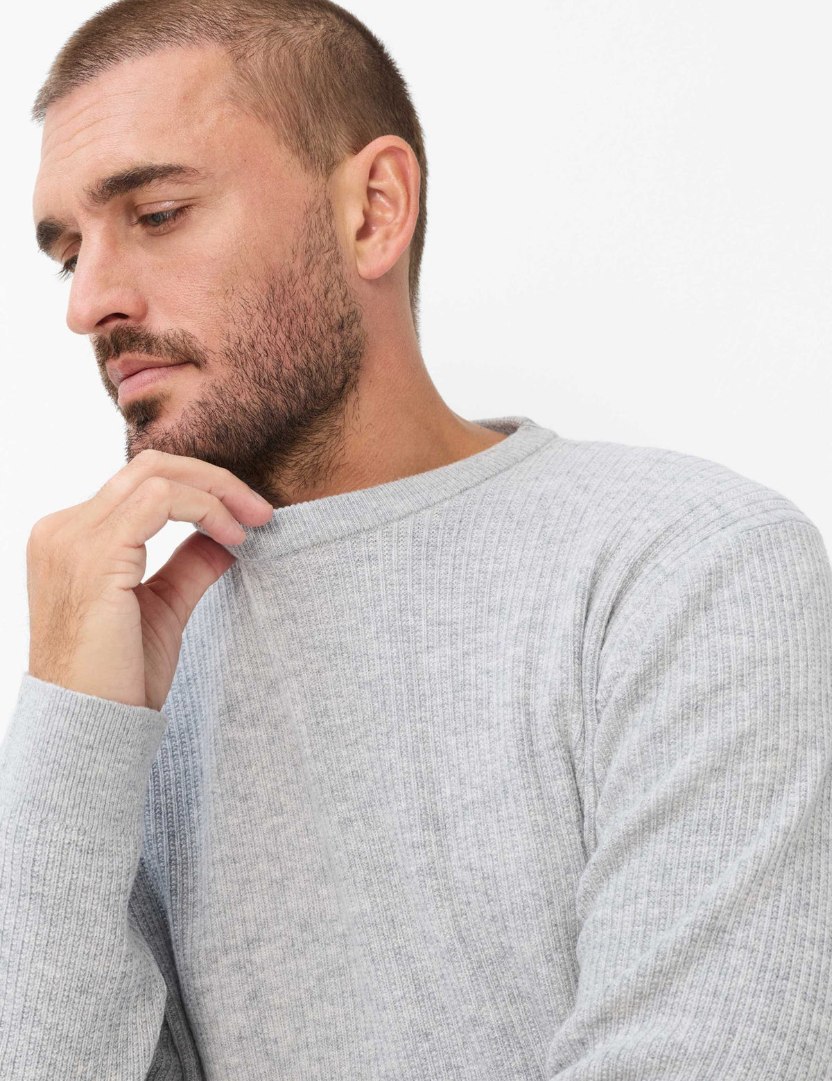 Brax Herren Pullover Platin