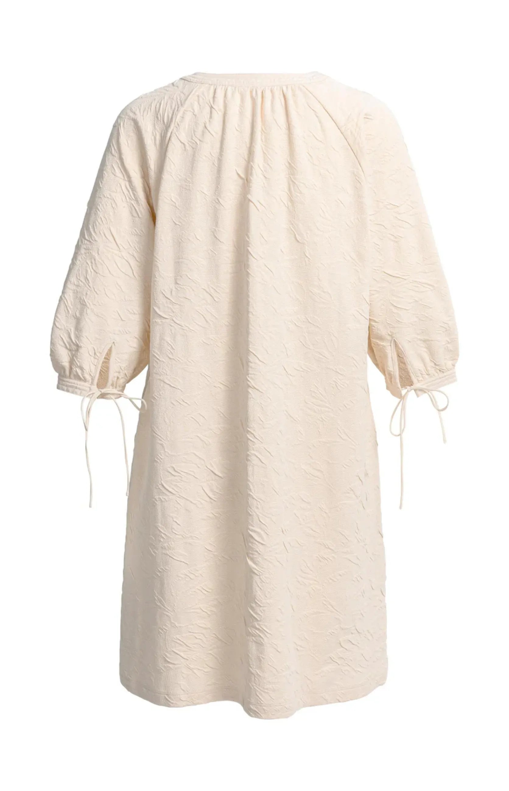 Jersey-Kleid mit Struktur und Tunnelzügen