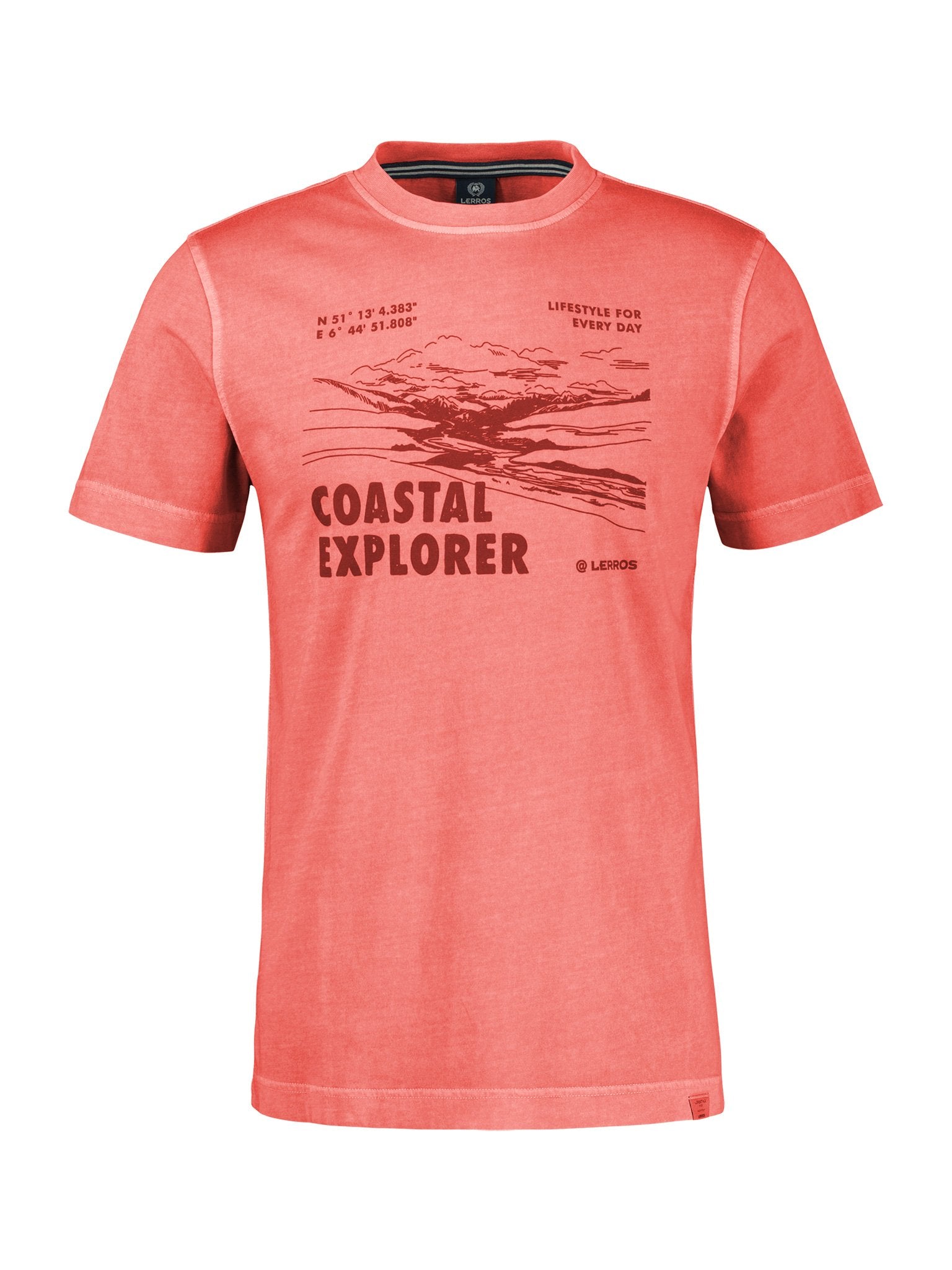 Lerros Herren T-Shirts kurz Vivid Red