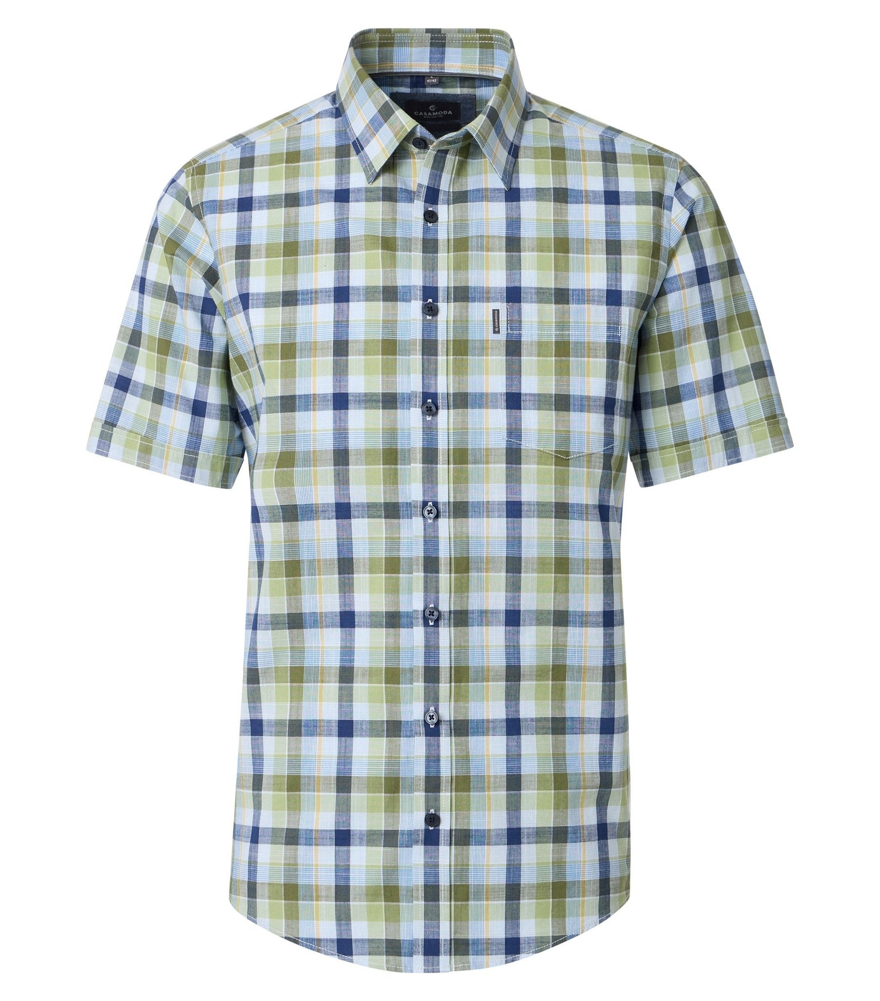 Casa Moda Herren Hemden kurz Gruen