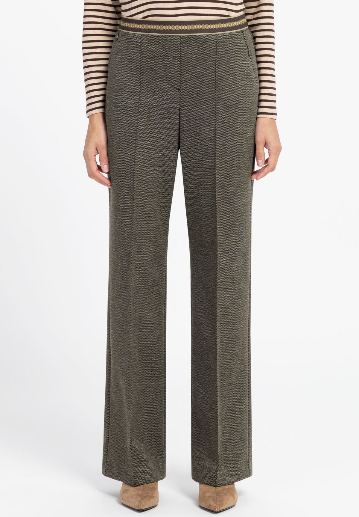 Bianca Damen Hosen Brown Mix