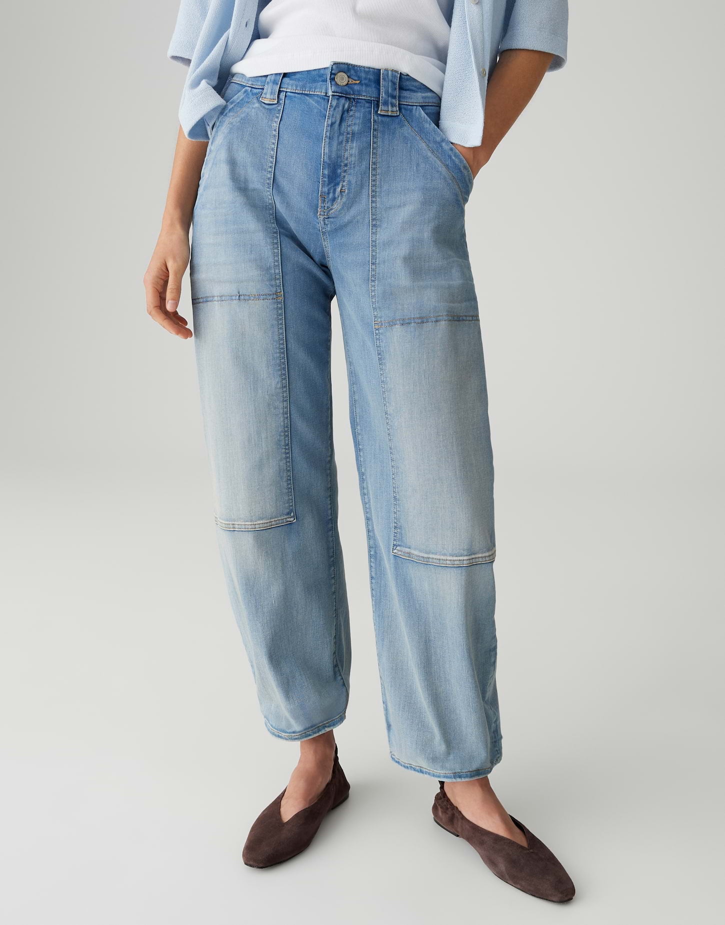 Opus Pants Damen Jeans Light Vin