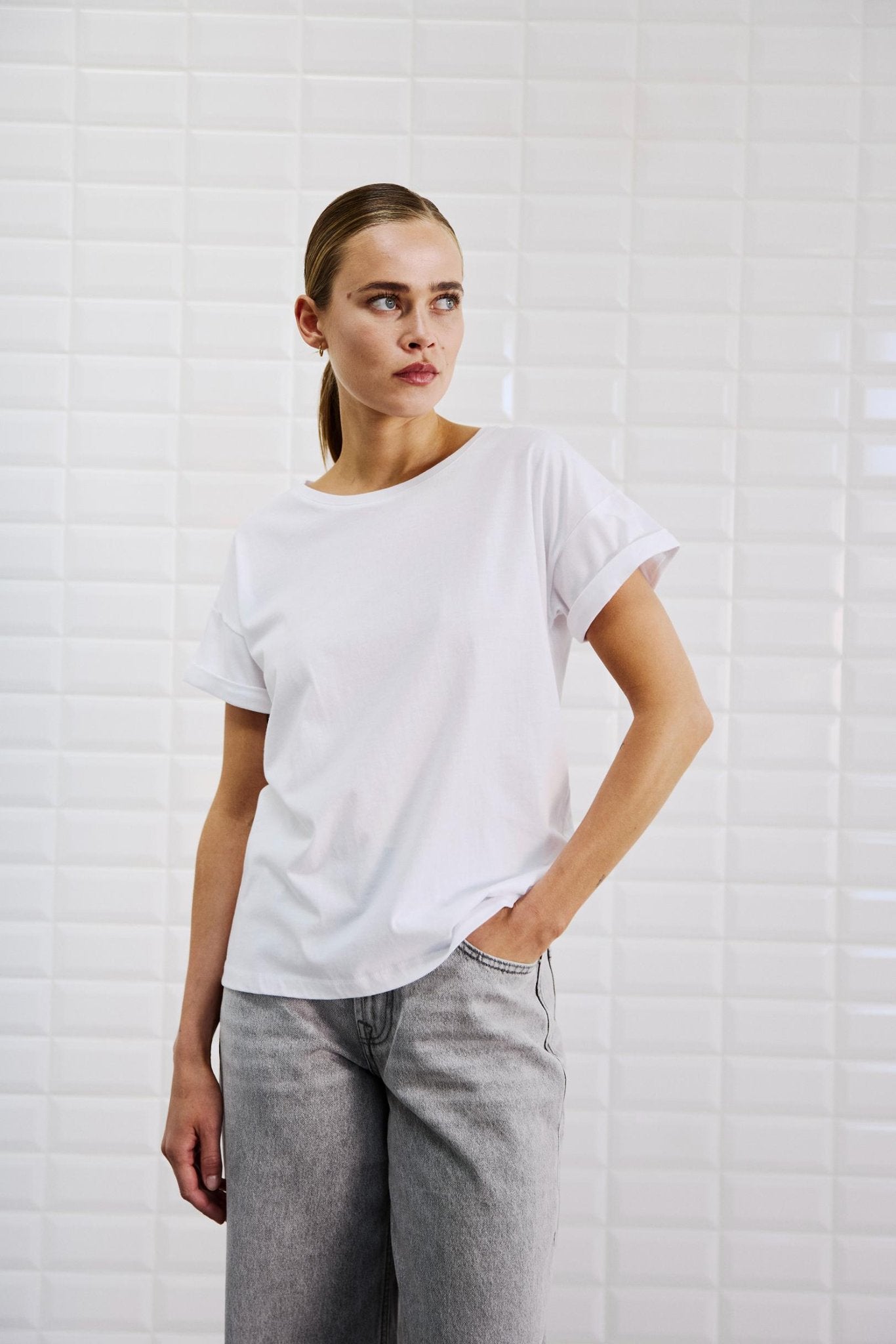 Withblack Damen Tops White