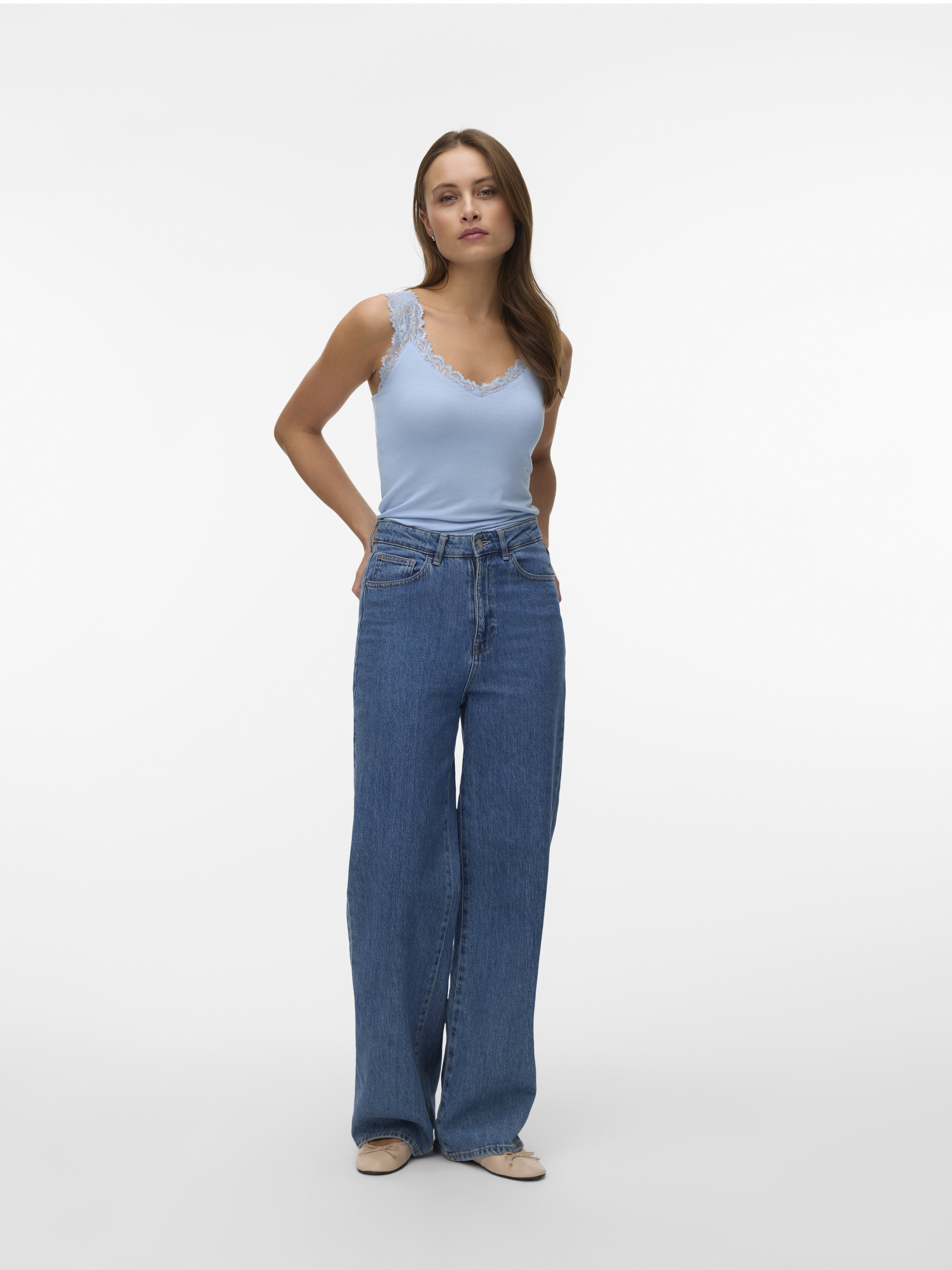 Vero Moda Damen T-Shirts Cashmere Blue